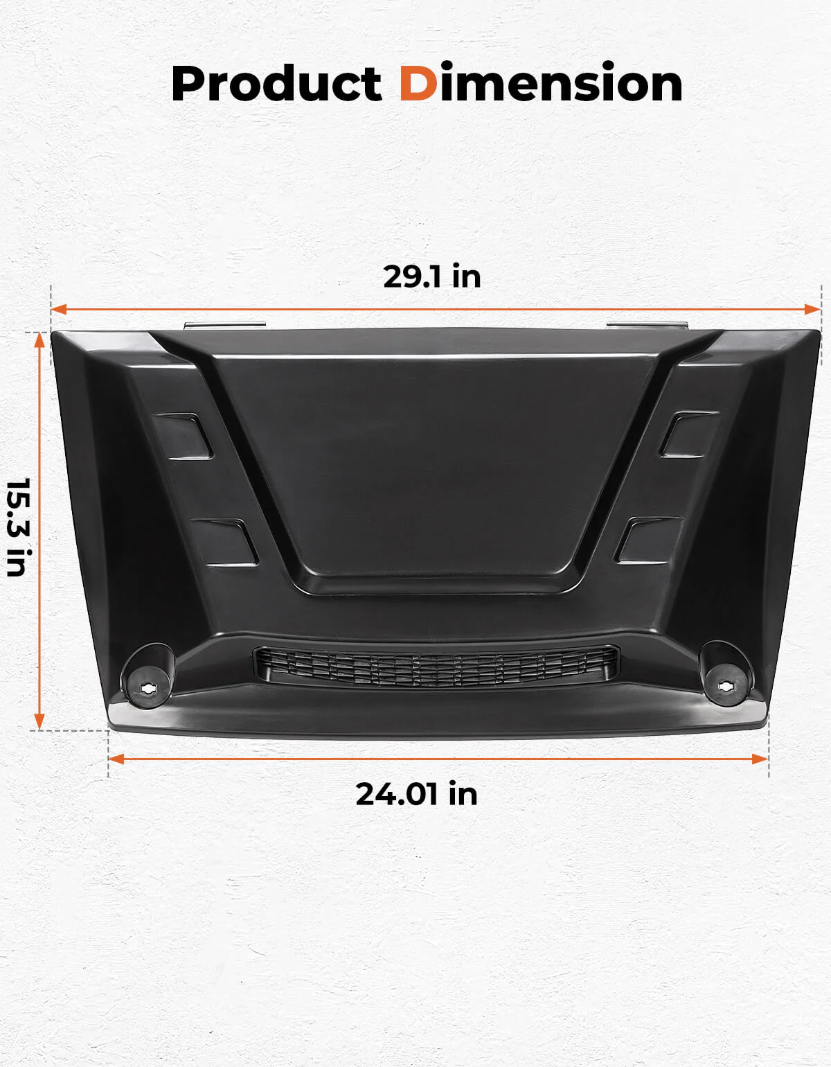 UTV Hood Scoop for Kawasaki Mule Pro FXT DXT DX FX - Image 6