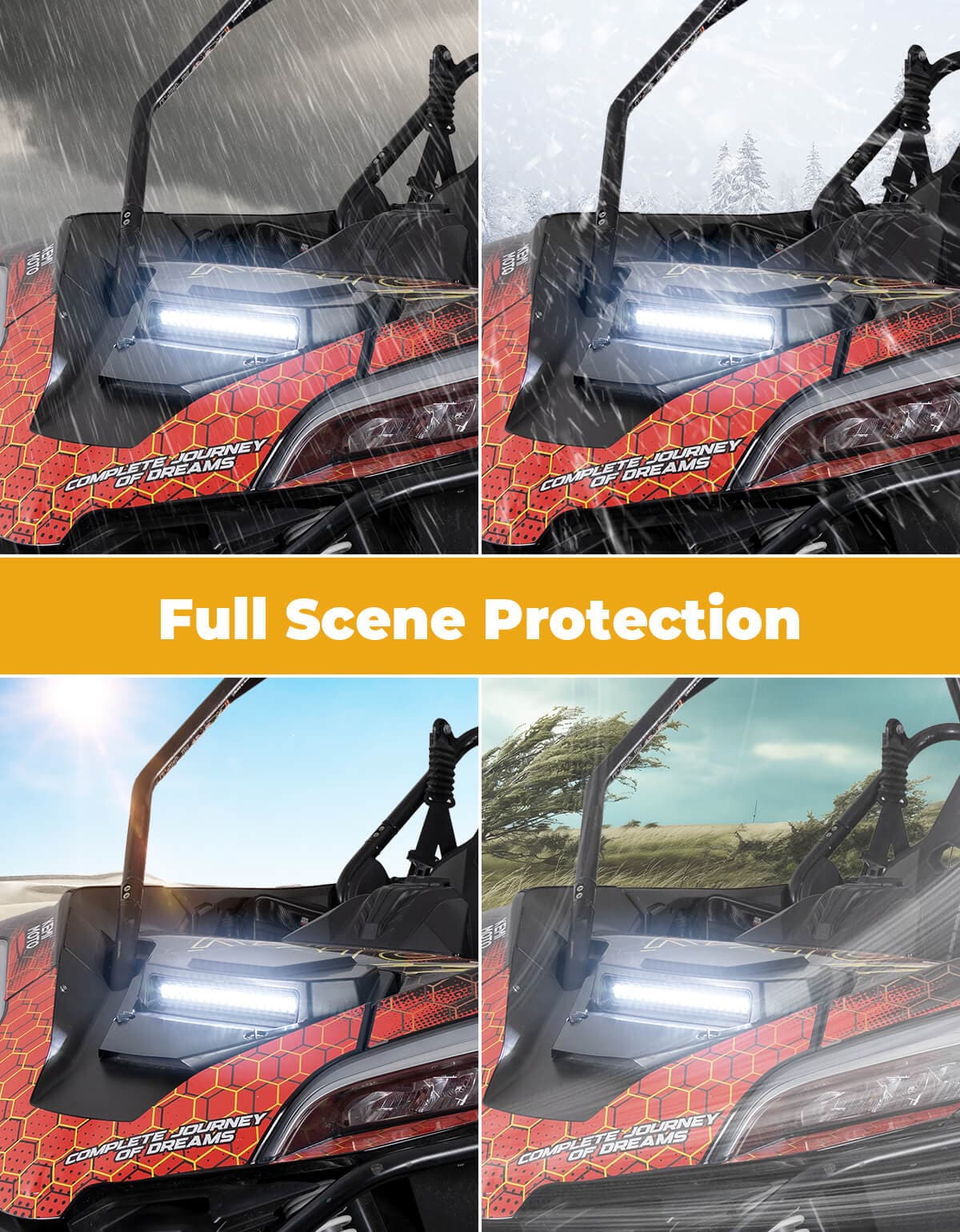 UTV Hood Scoop with Light for CFMOTO ZForce 950 2020-2024 - Image 7