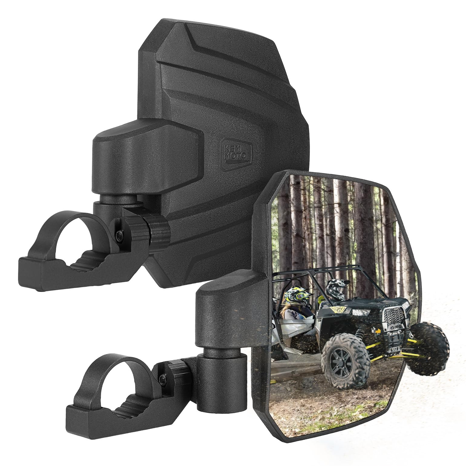 UTV Universal Large View Side Mirrors for 1.65"-2" Roll Bar - Image 8