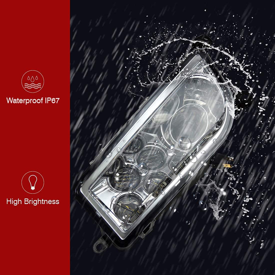 LED Headlight 30W for Polaris RZR XP 1000/Turbo/S 900 2014-2023 - Image 2