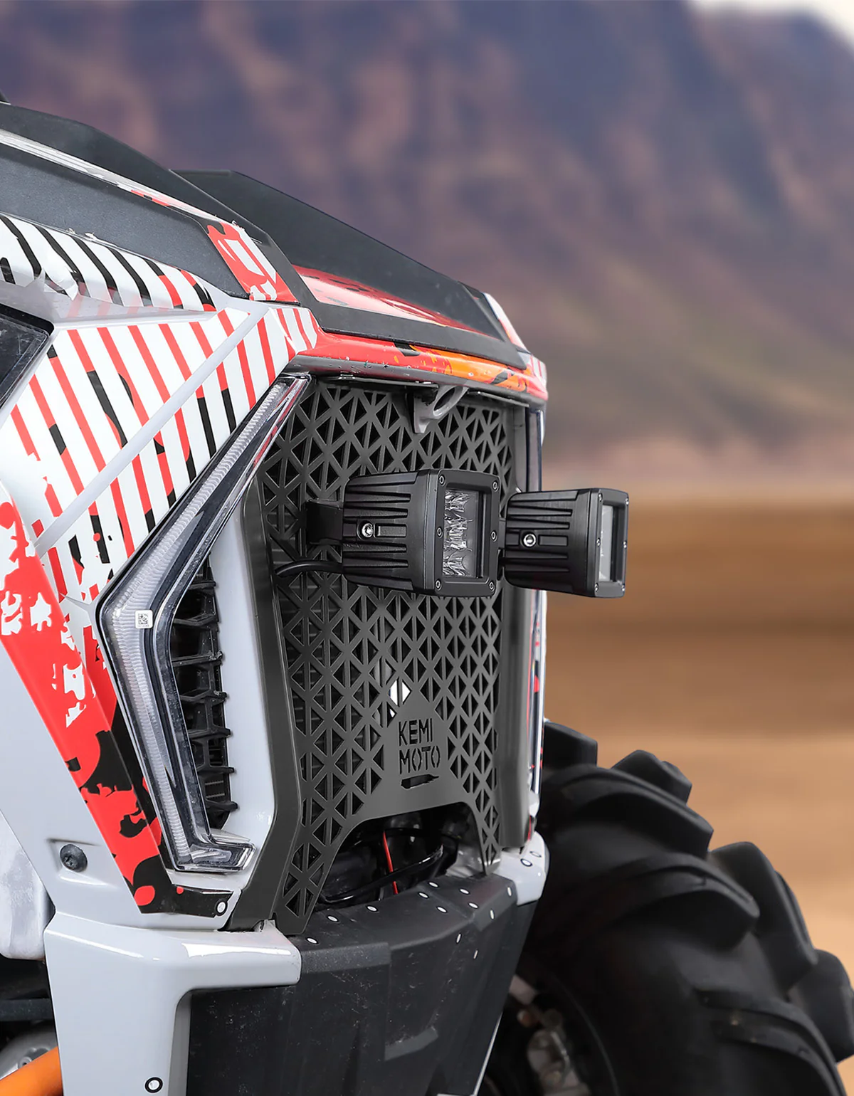 UTV Metal Front Grill Light for Polaris RZR XP 1000/Turbo - Image 9