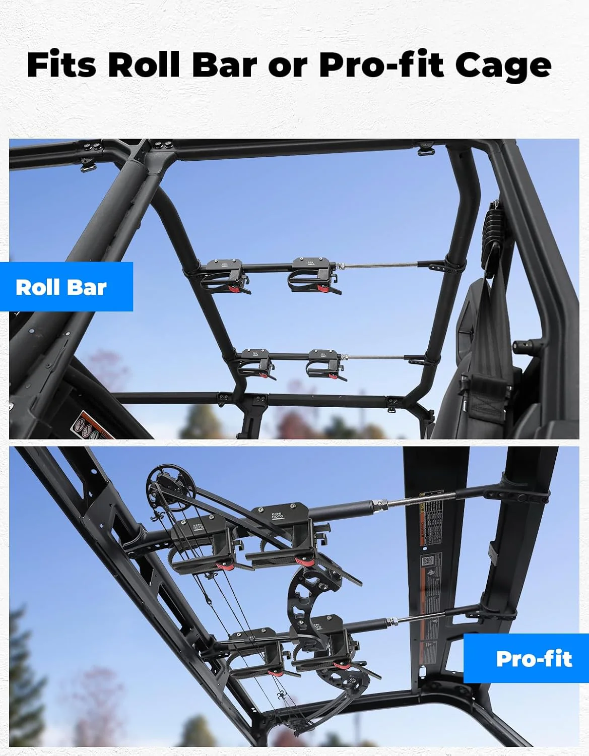 UTV Overhead Hunting Tool Holder Rack for Polaris Ranger - Image 4