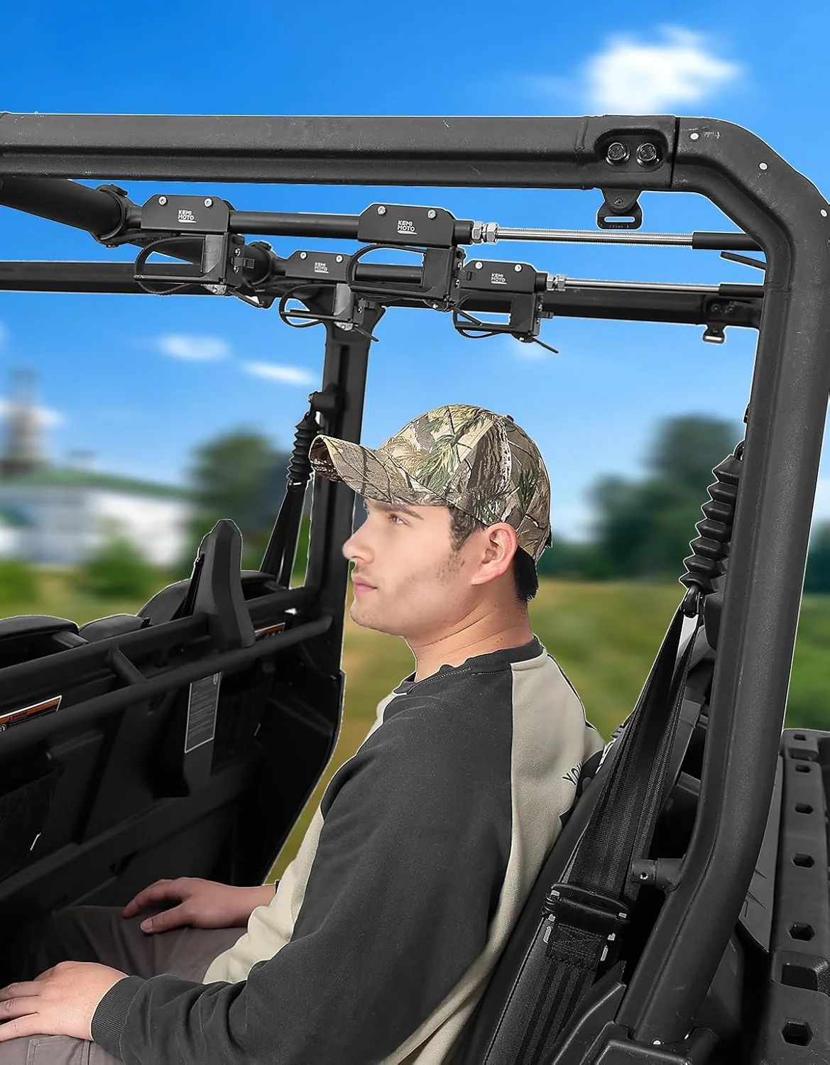 UTV Overhead Hunting Tool Holder Rack for Polaris Ranger - Image 6