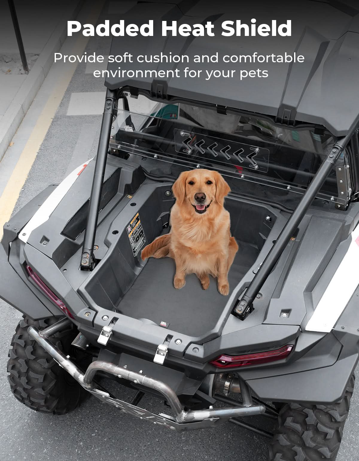 UTV Padded Heat Shield for Polaris RZR 2014-2025, Reduces Heat up to 30°C, Reduces Noise - Image 4