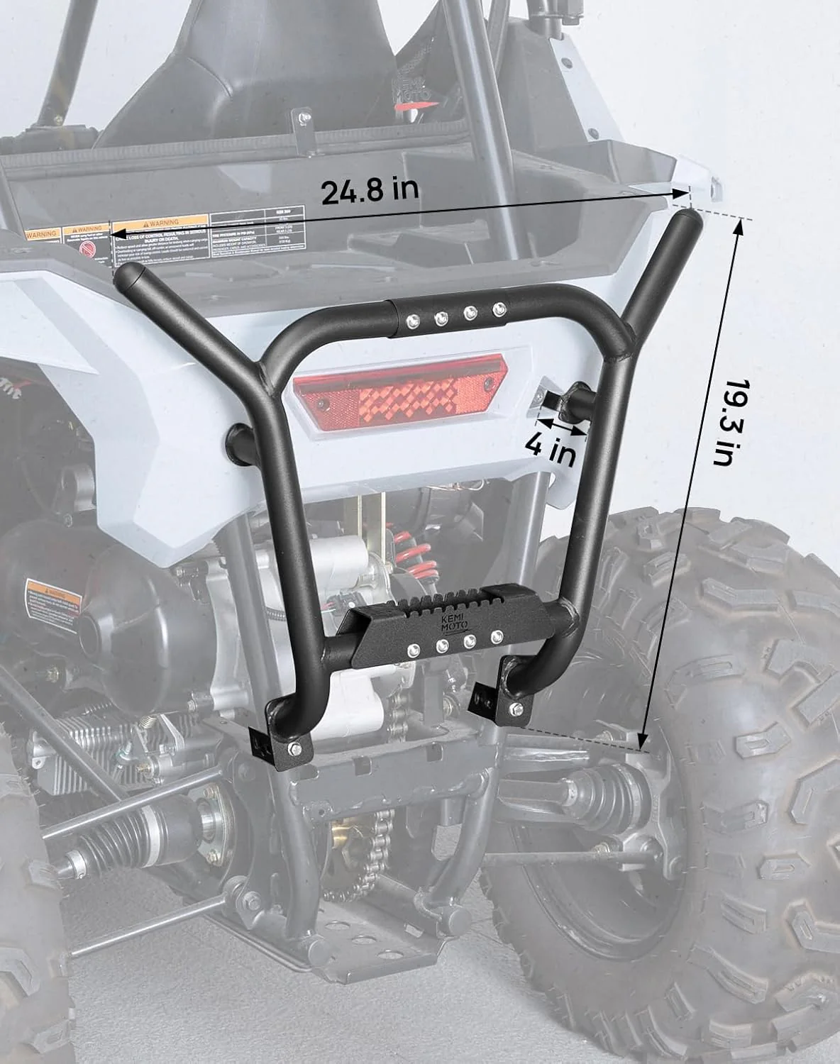 UTV Rear Bumper for Polaris RZR 200 2022-2025 - Image 2