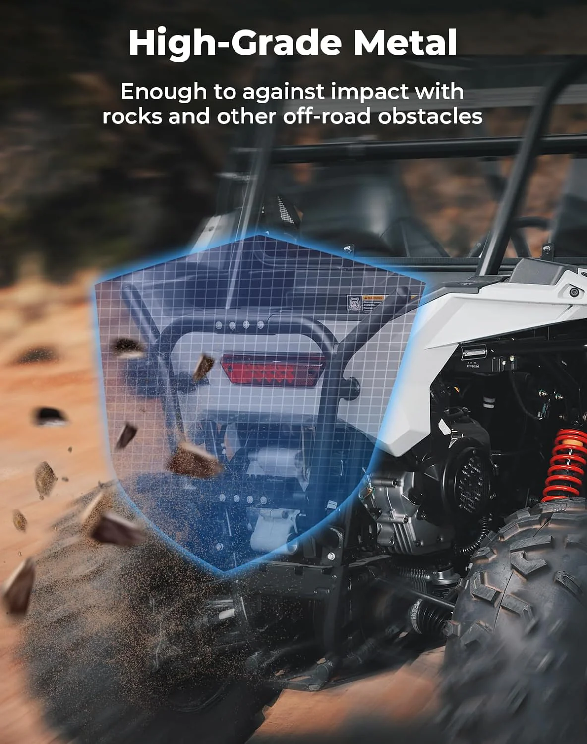 UTV Rear Bumper for Polaris RZR 200 2022-2025 - Image 4