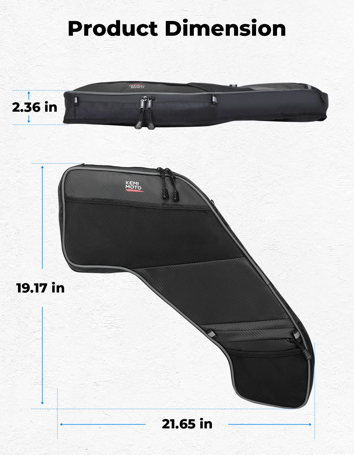 UTV Rear Door Bags with Knee Pad for Polaris General 4 1000 /XP 4 1000 2017-2025 - Image 8