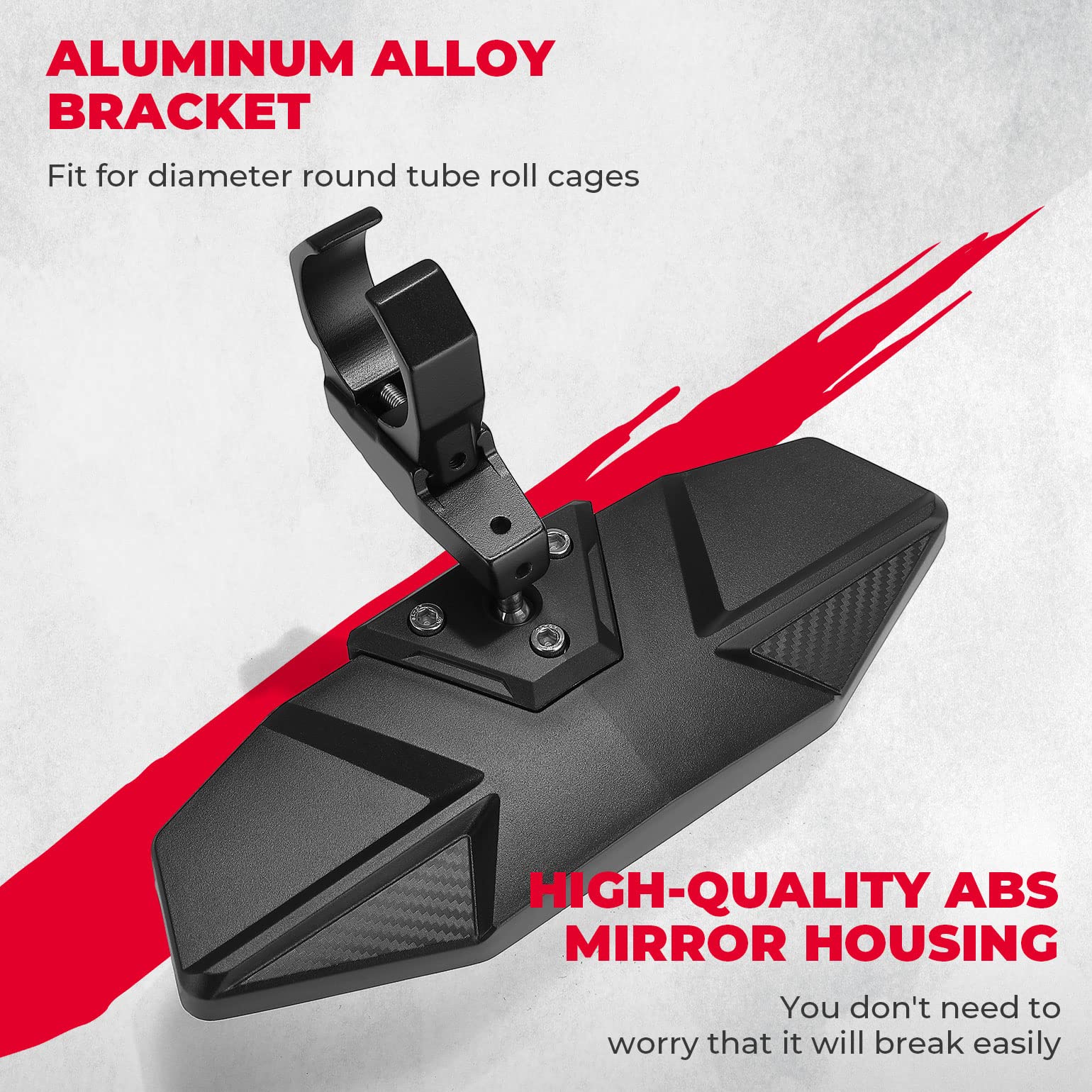 Upgraded UTV Rear View Mirror for 1.6"-2" Roll Bar Mount - Image 5