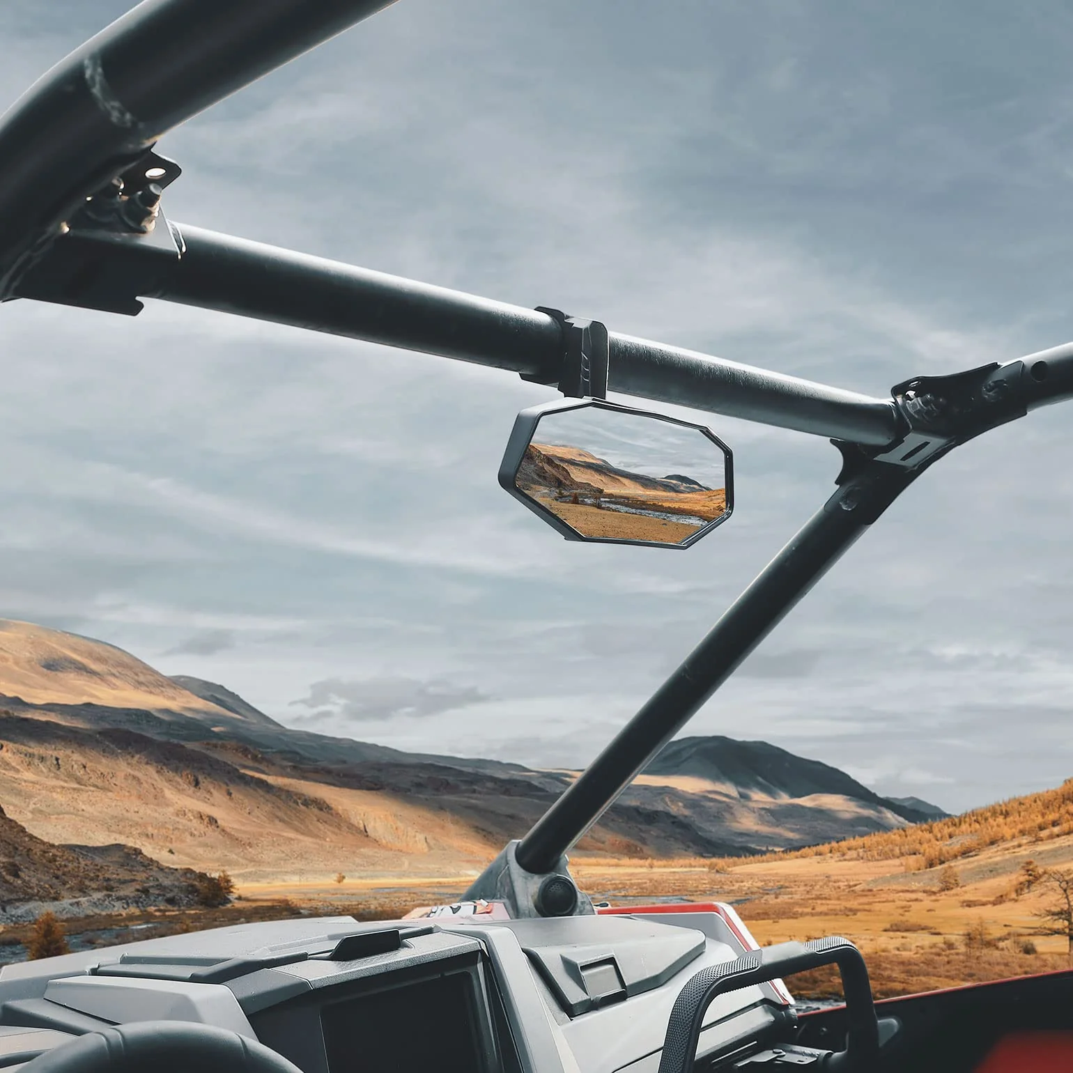 Upgraded UTV Rear View Mirror for 1.6"-2" Roll Bar Mount - Image 7