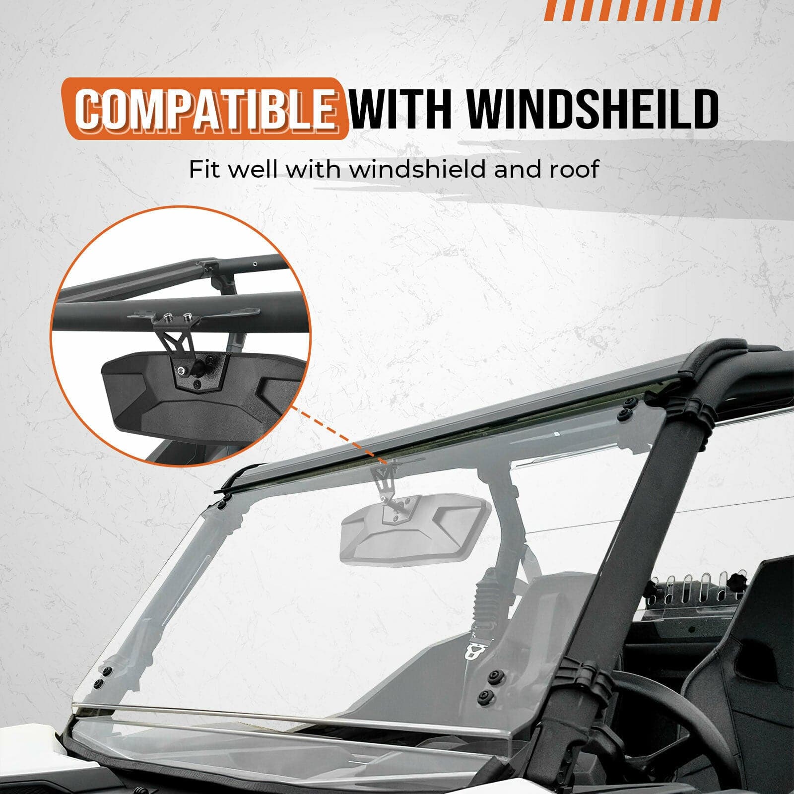 UTV Rear View Mirror for Can Am Maverick Trail & Sport, Commander - Image 2