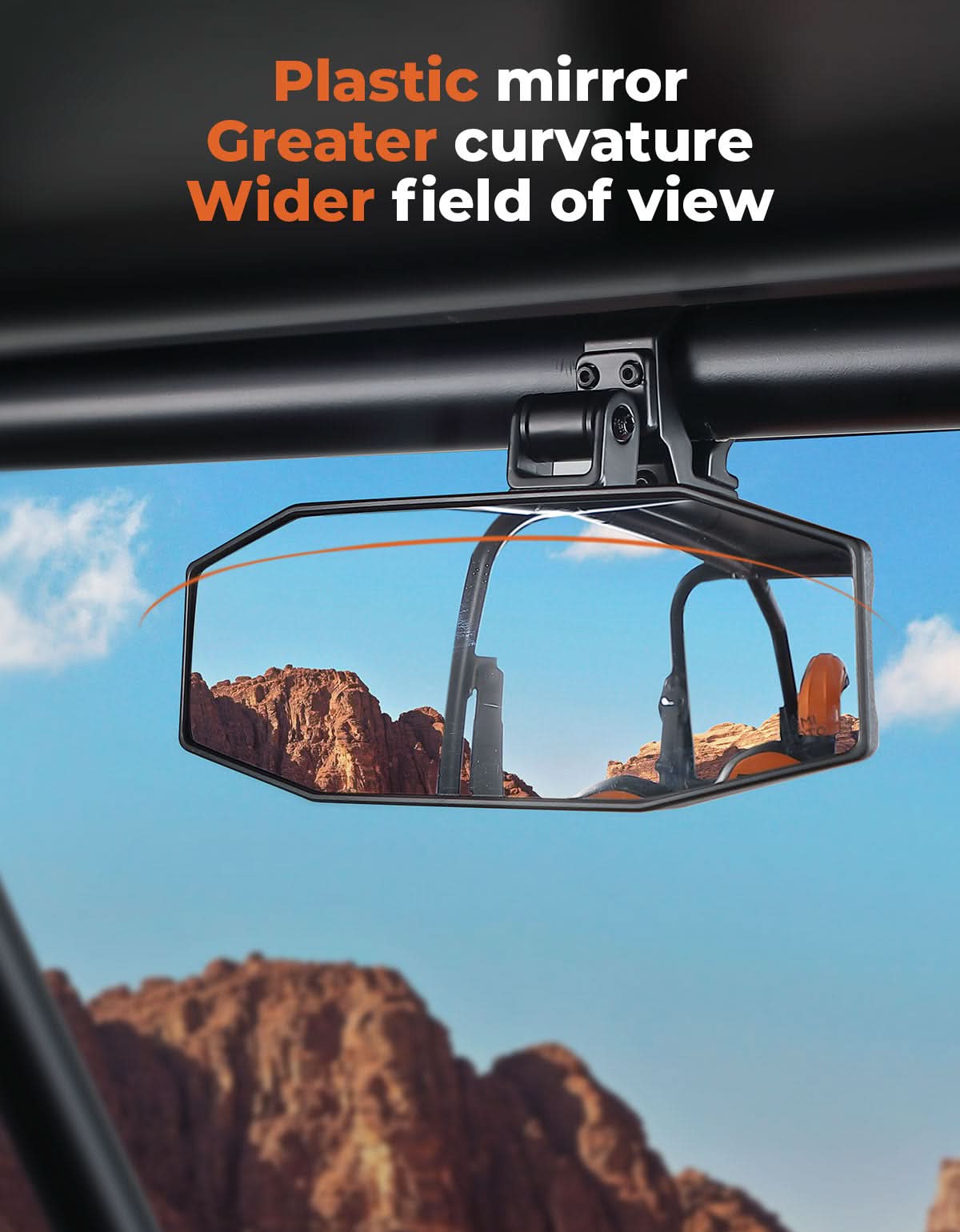 UTV Rear View Mirror for Polaris RZR, Pioneer, Can AM, CFMOTO - Image 2