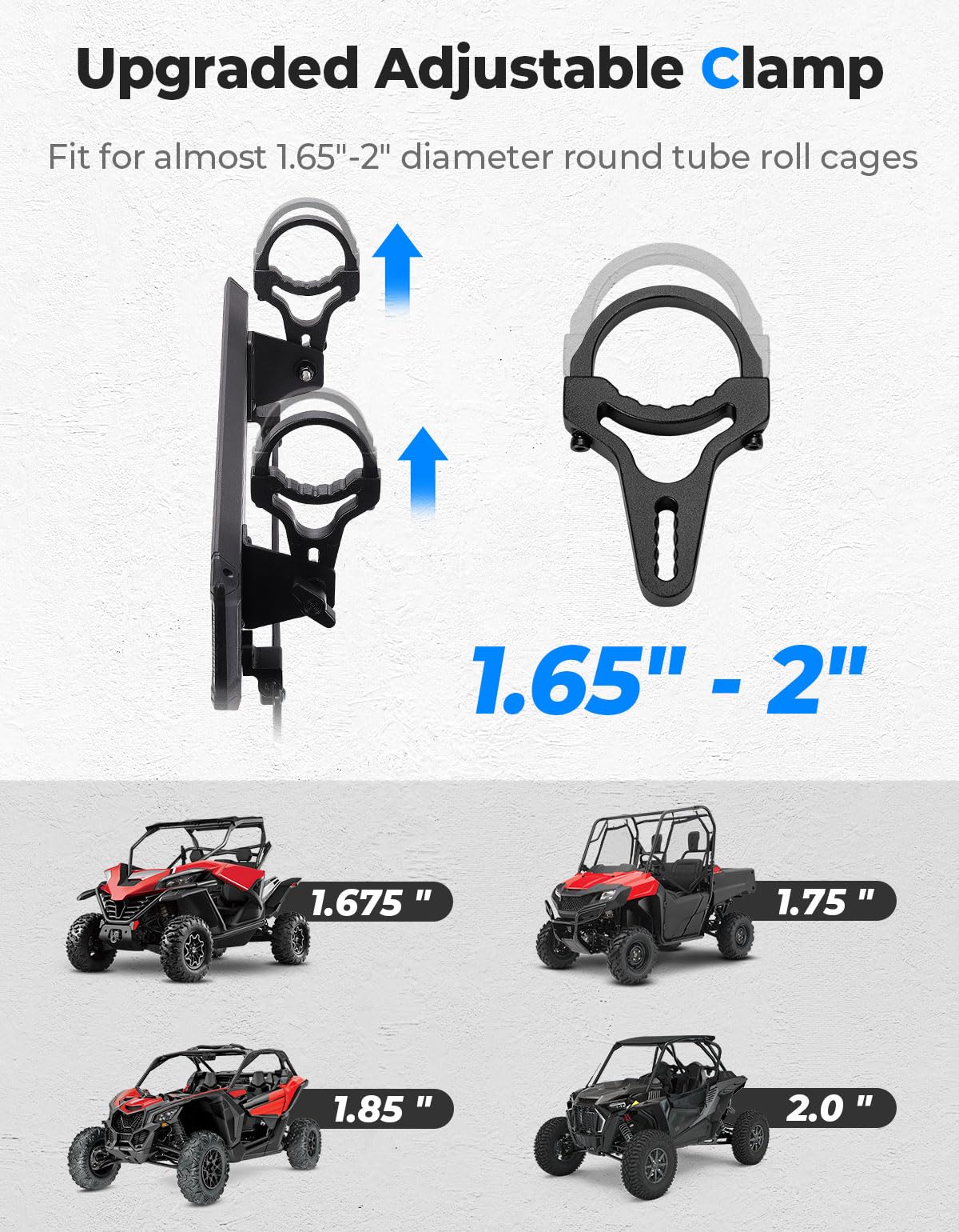 UTV Rear View Mirror with Sun Visor for Polaris RZR/Talon/Mule/Can-Am X3/CFMOTO - Image 4