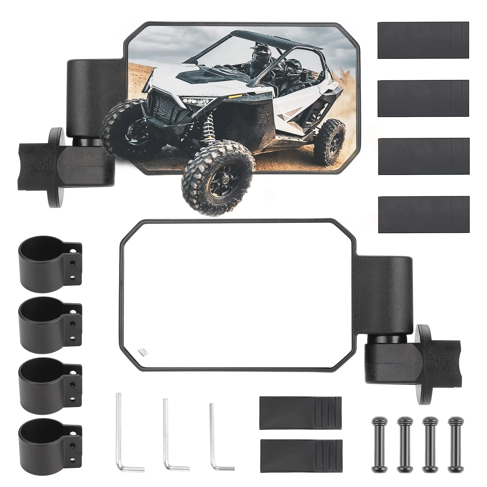 UTV Rear View Side Mirrors for 1.6" -2" POLARIS RZR PRO XP/4 (1 pair) - Image 7