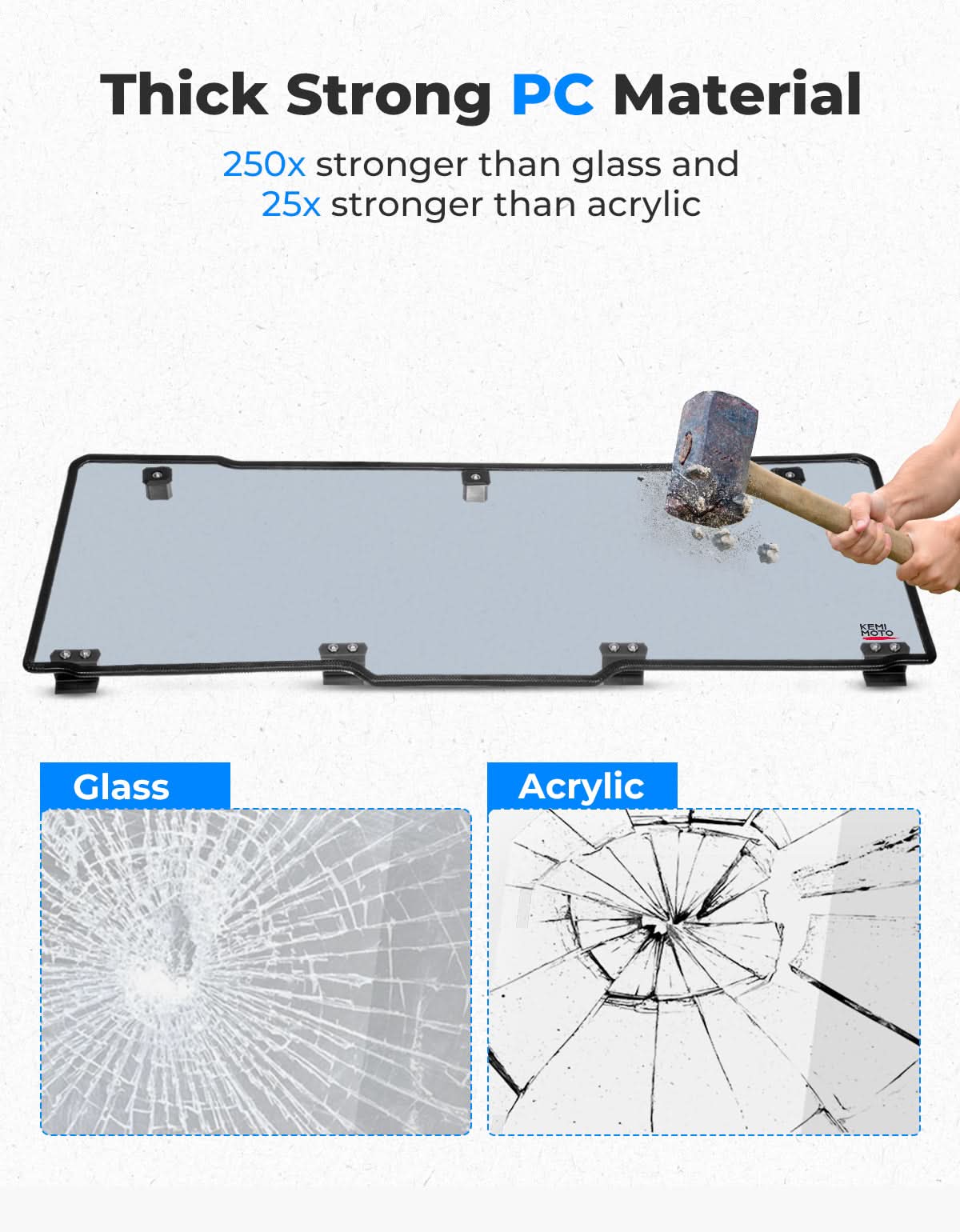 UTV Rear Window For Polaris Ranger - Image 8