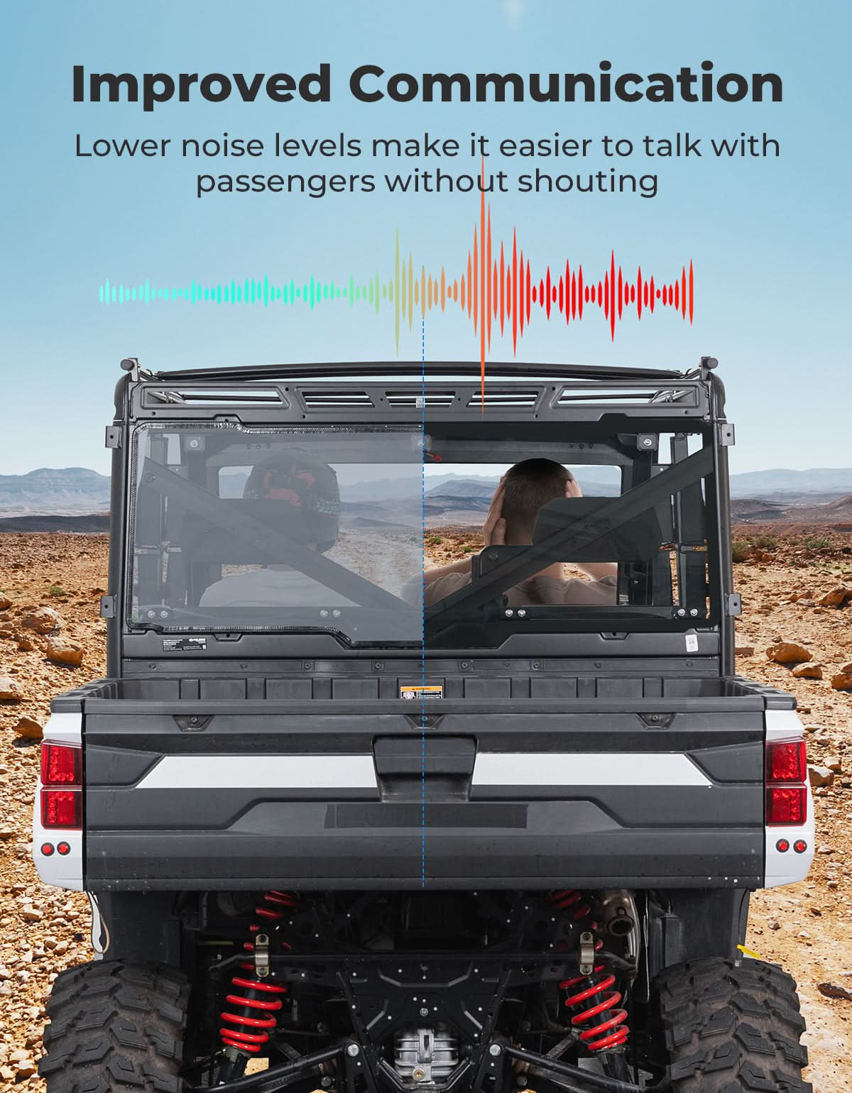UTV Rear Window For Polaris Ranger - Image 9