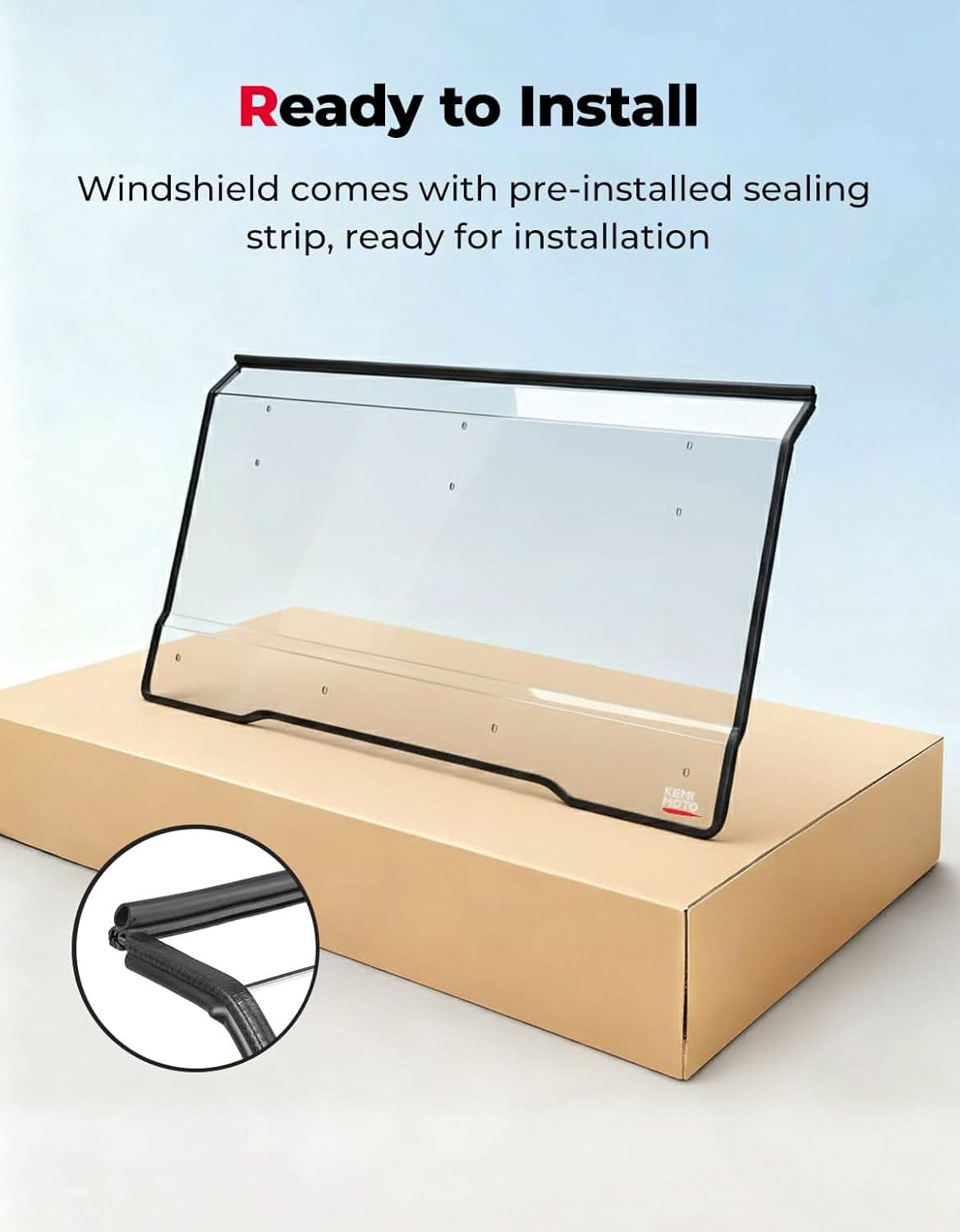 UTV Rear Windshield For Kawasaki Mule Pro - Image 4