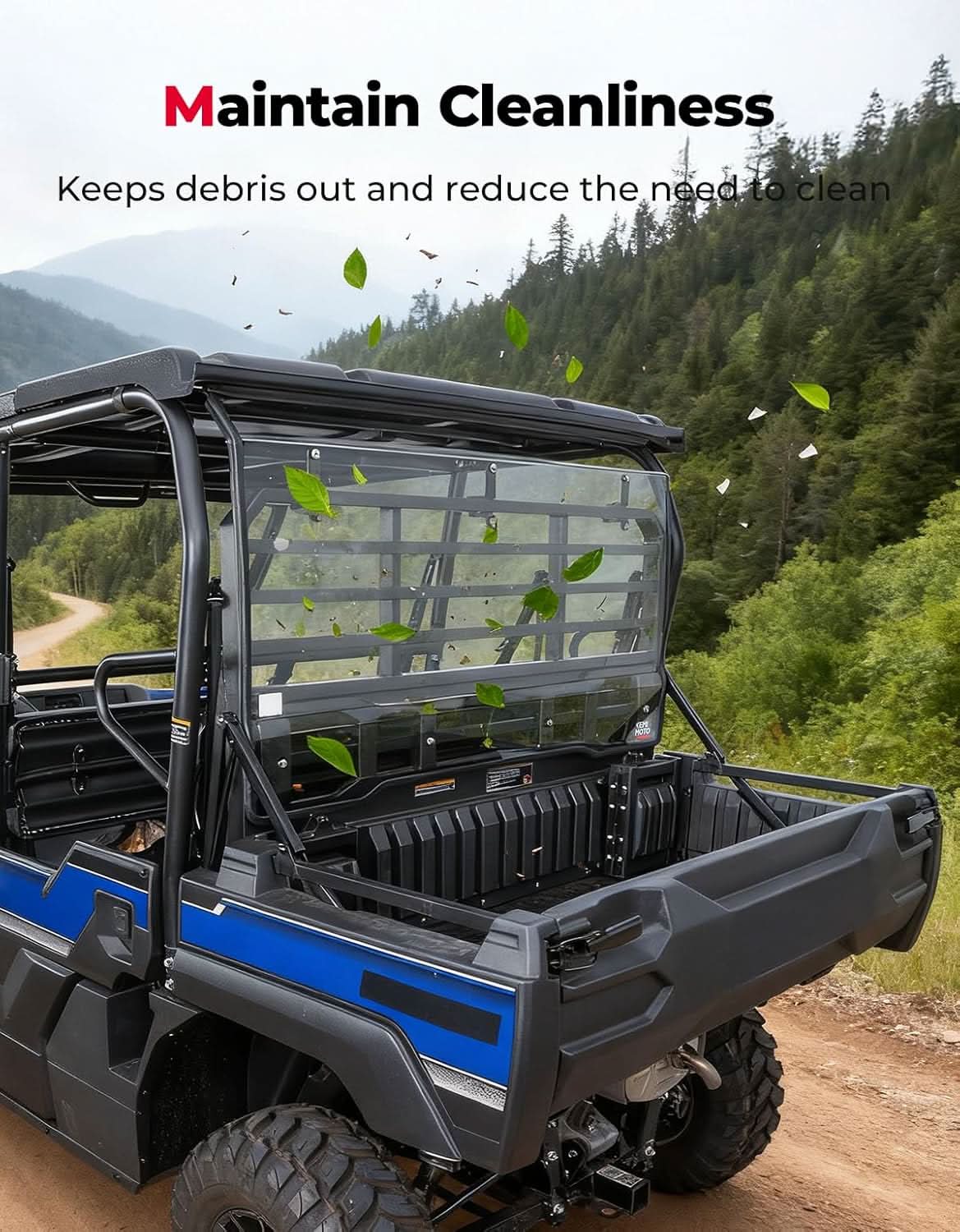 UTV Rear Windshield For Kawasaki Mule Pro - Image 7