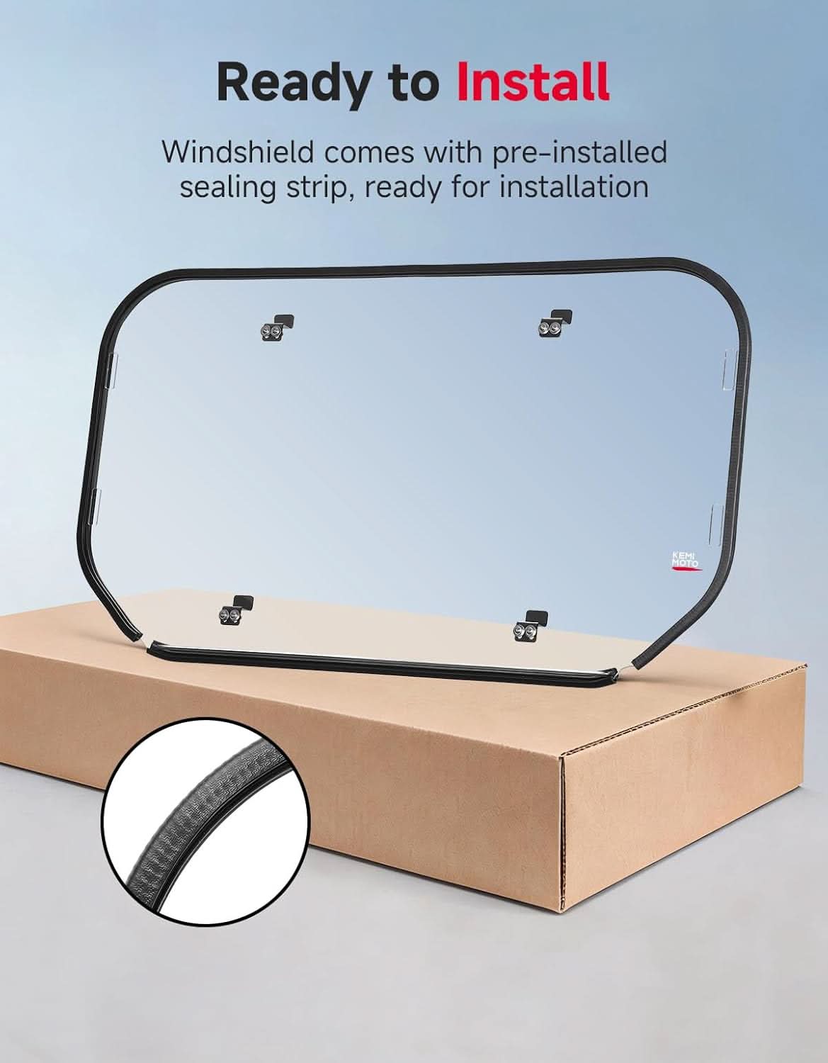 UTV Rear Windshield For Kawasaki Mule SX - Image 6