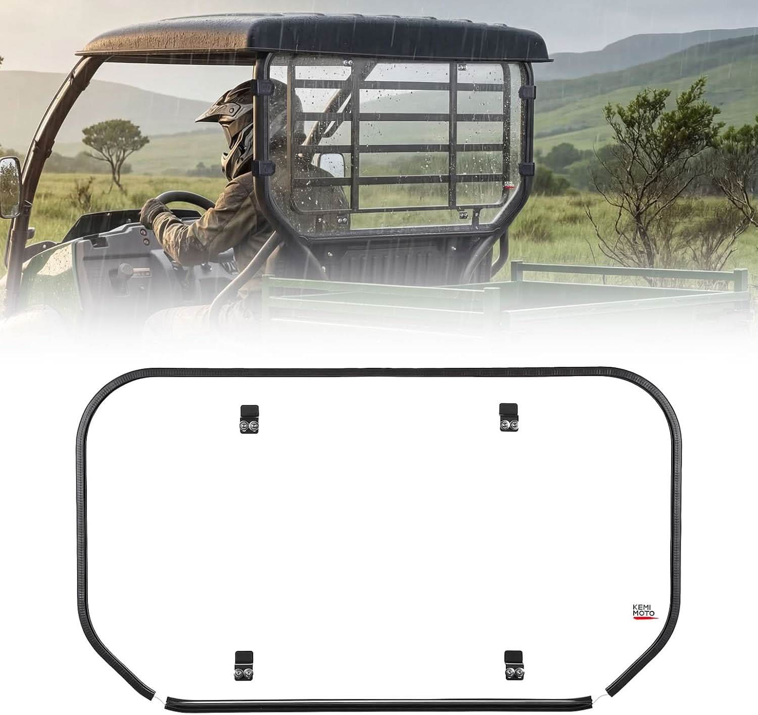 UTV Rear Windshield For Kawasaki Mule SX - Image 8