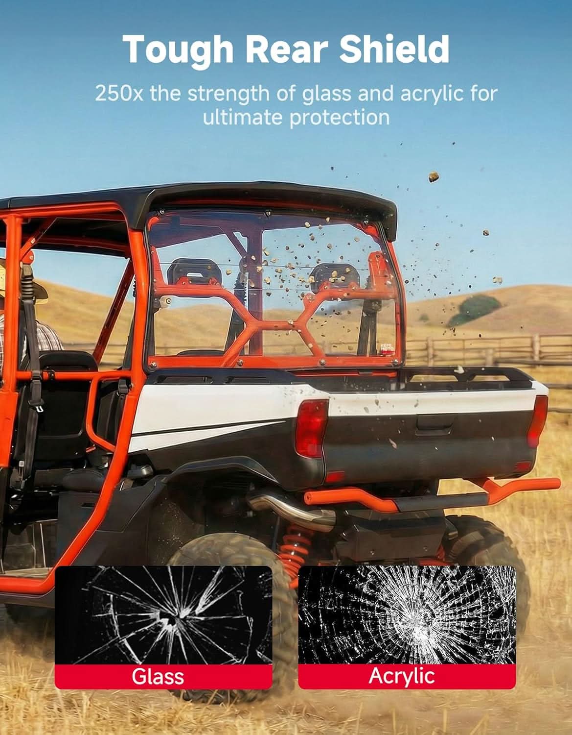 UTV Rear Windshield For Segway Fugleman UT10 - Image 3