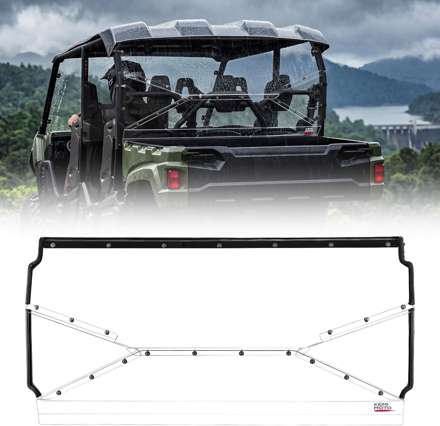 UTV Rear Windshield For Yamaha Viking - Image 8