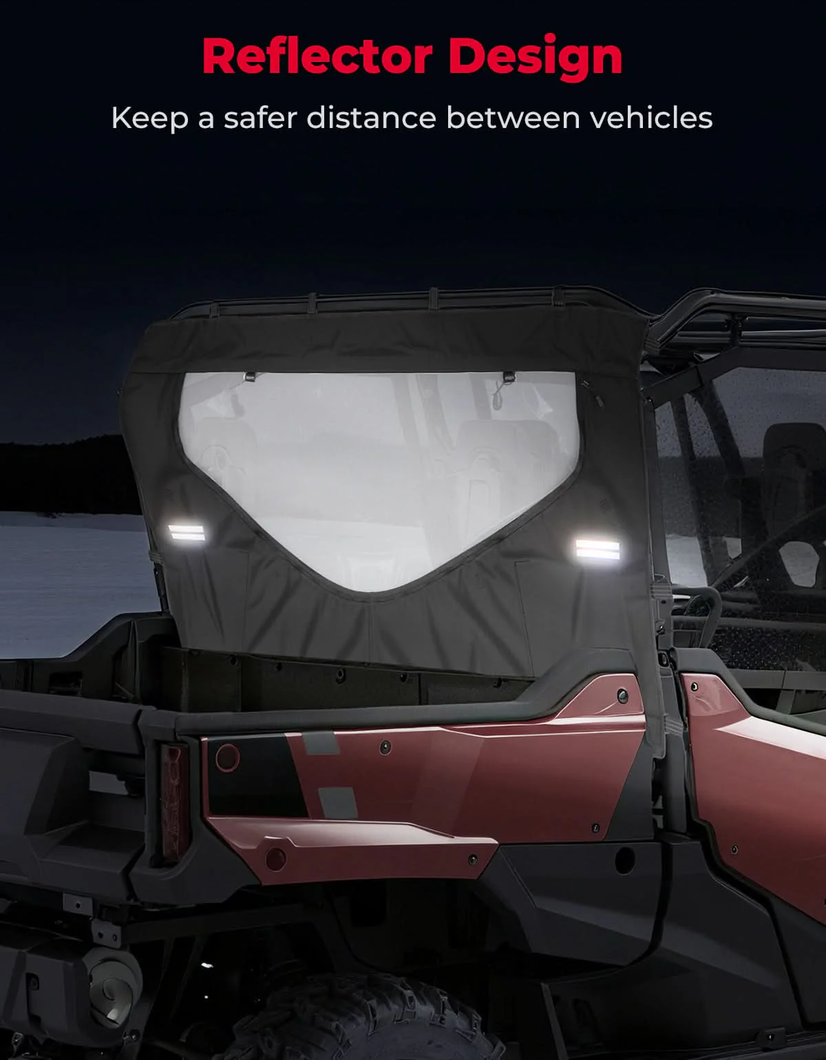 UTV Reflective Strips Design Back Window For Pioneer 1000 3P 6P (2016-2025) - Image 3