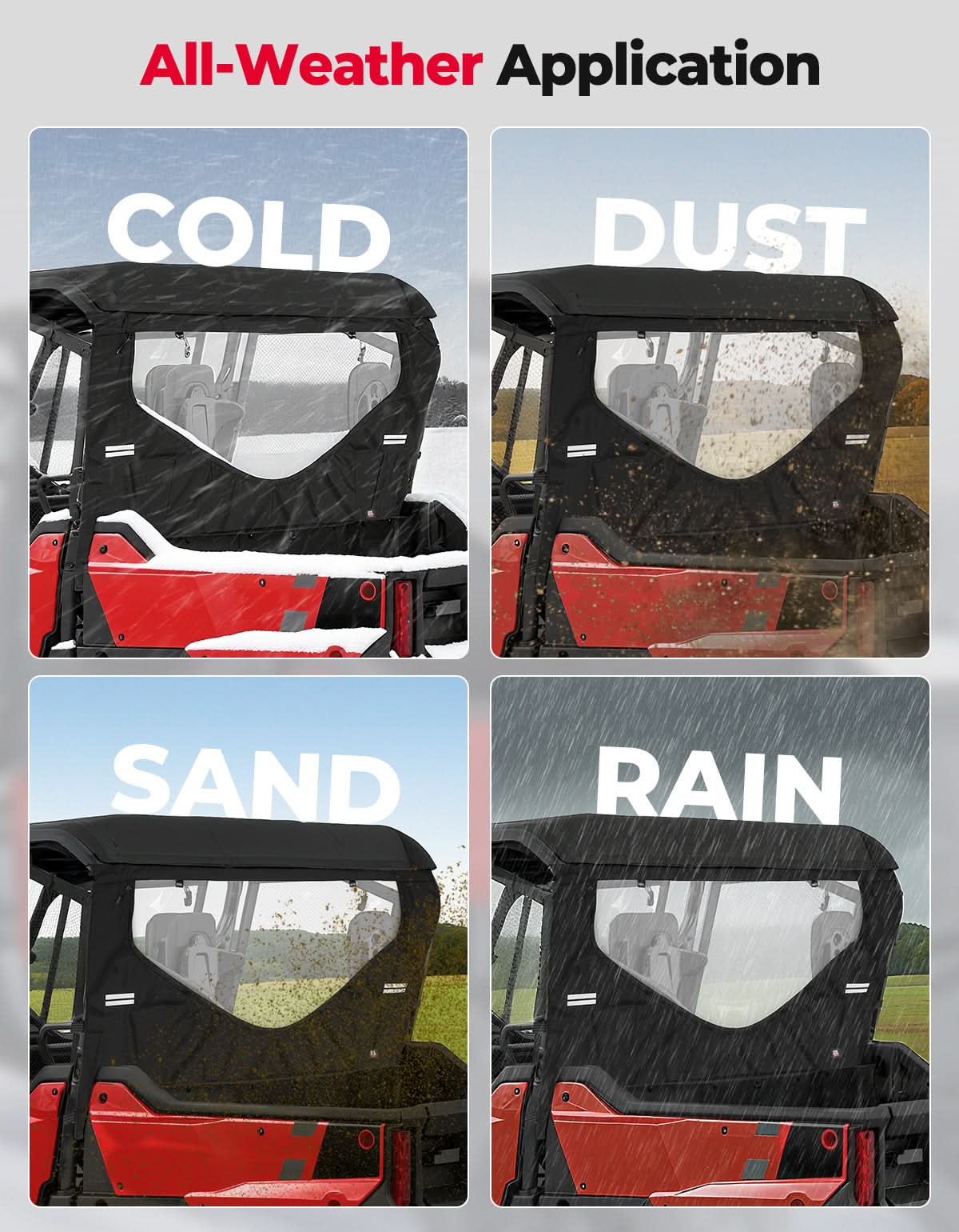 UTV Reflective Strips Design Back Window For Pioneer 1000 3P 6P (2016-2025) - Image 7