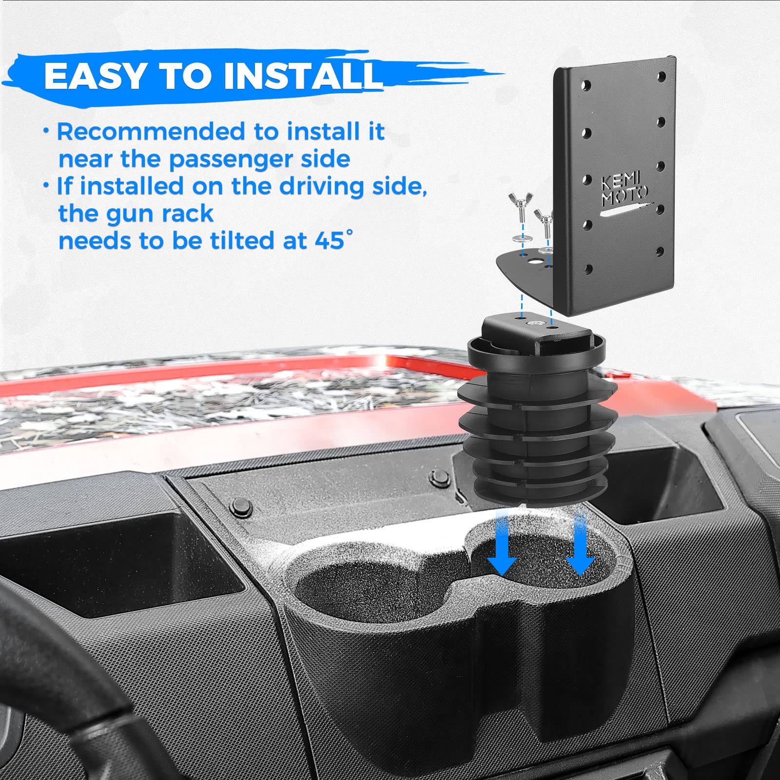 UTV Rifle Gun Holder for Polaris Ranger & General - Image 3