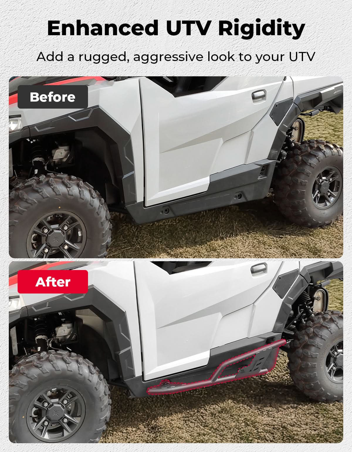 UTV Rock Sliders Nerf Bar for Polaris General 1000/ General XP 1000, 2016-2025 - Image 6