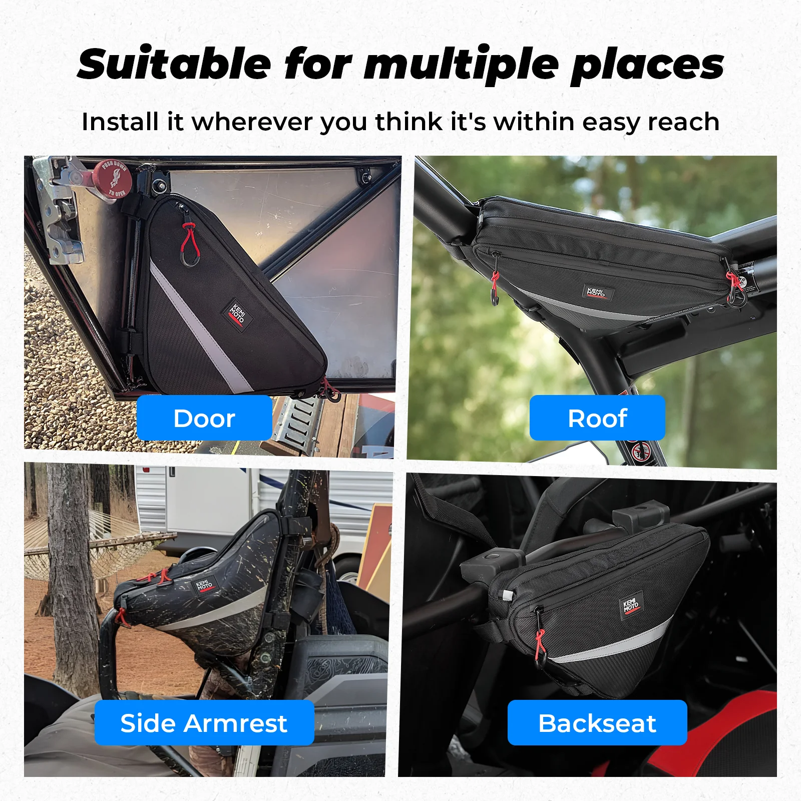 UTV Roll Bar Triangle Storage Bag - Image 7