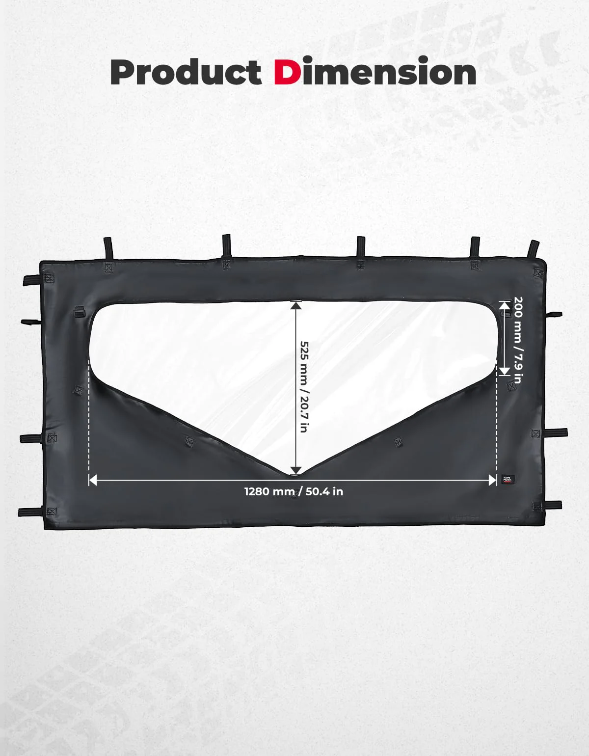 UTV Roll Up/ Down Soft Rear Window for Honda Pioneer 1000-6 - Image 6