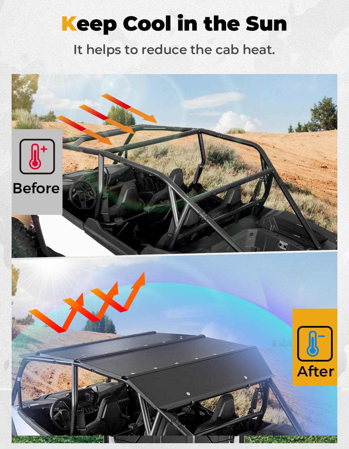 UTV Roof Aluminum Top for Polaris RZR XP 4 1000 2024-2025 - Image 5