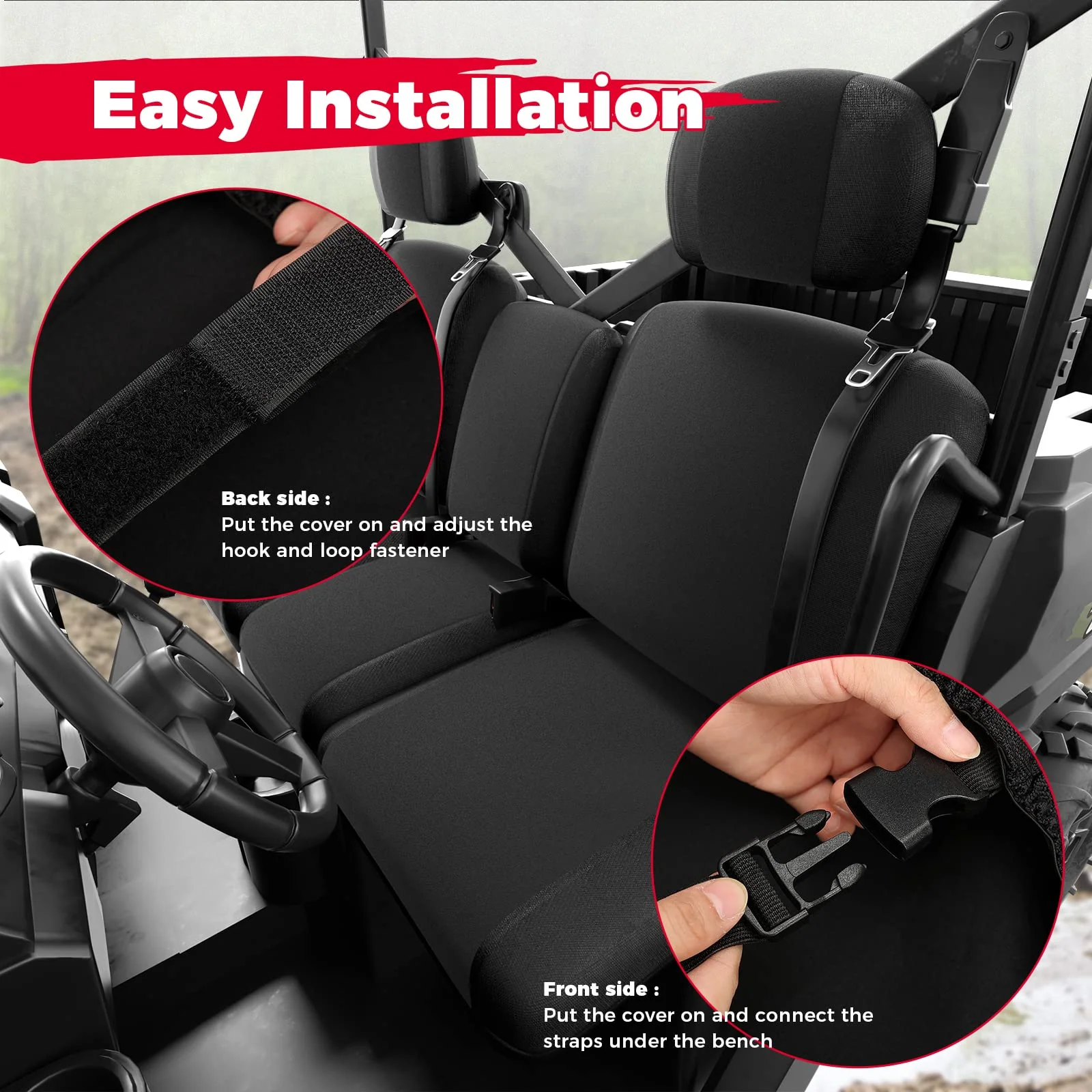 UTV Seat Cover for Can Am Defender HD5|7|8|9|10 - Image 7