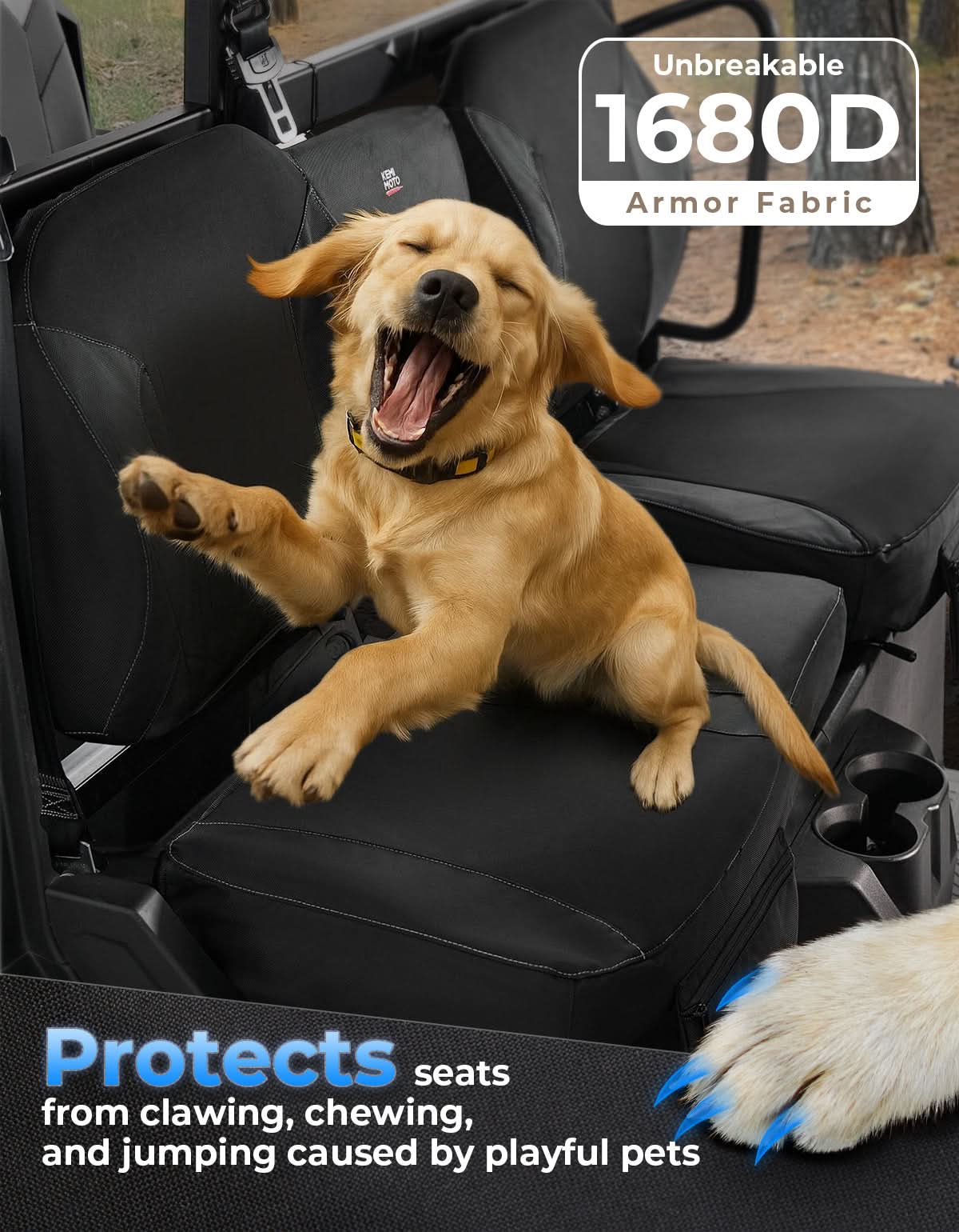 UTV Seat Cover Set with Wingback for Polaris Ranger XP 1000 2022-2025 - Image 5