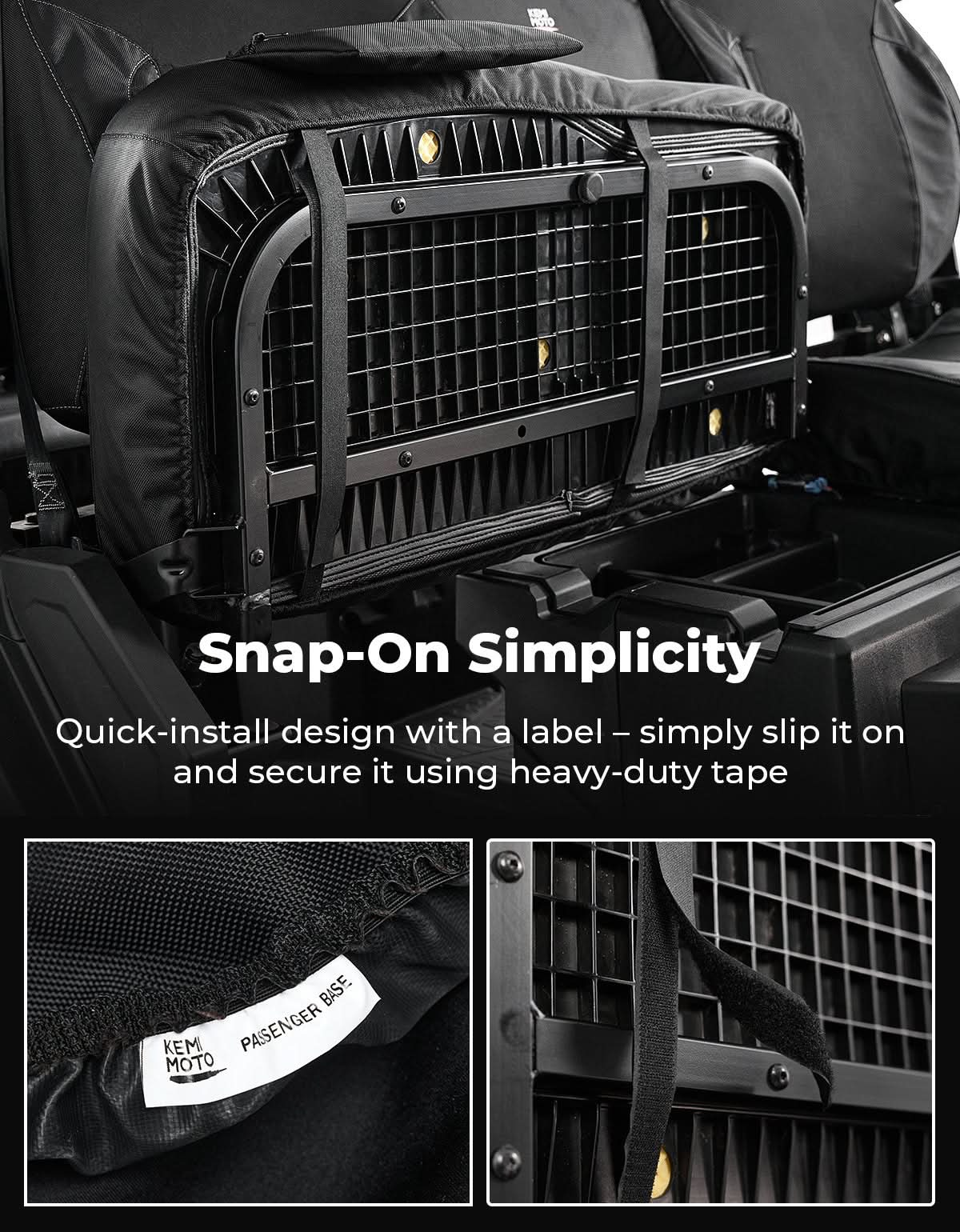 UTV Seat Cover Set with Wingback for Polaris Ranger XP 1000 2022-2025 - Image 6