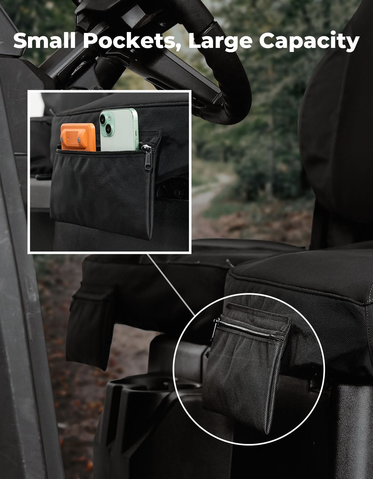 UTV Seat Cover Set with Wingback for Polaris Ranger XP 1000 2022-2025 - Image 7