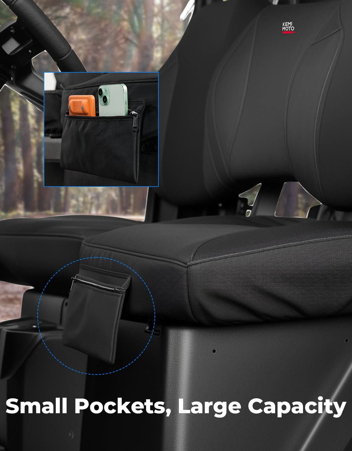 UTV Wingback Seat Cover Set for Polaris Ranger Crew XP 1000 - Image 7