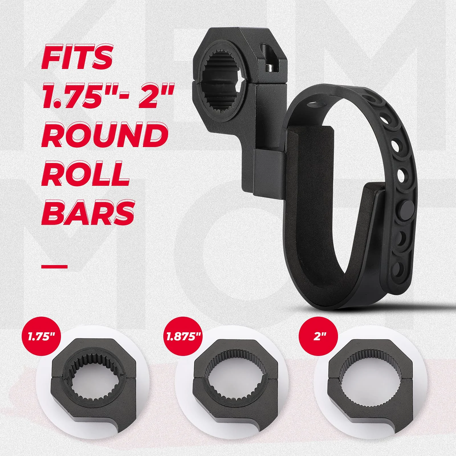 UTV Shotgun Holder Fit 1.75ā 2ā Roll Bars Ski Rack Bow Rack (2 pieces) - Image 3