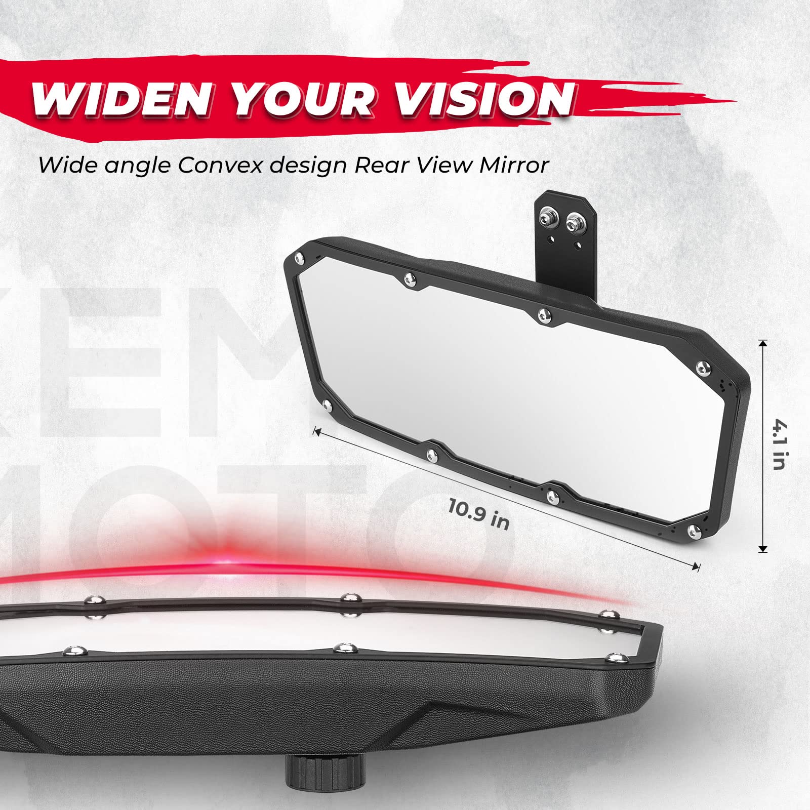 UTV Mirror Set for Ranger 500 570 900 1000 XP w/Pro-Fit tube cages - Image 5