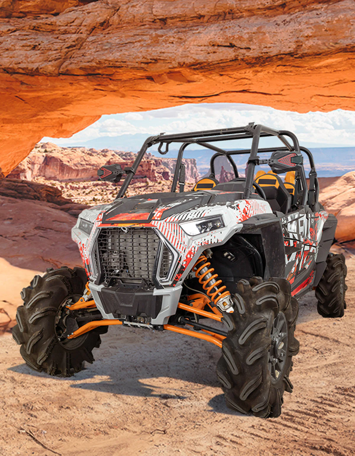 UTV Side Mirrors Fits 1.5-2 inch Roll Cage for Polaris RZR Can Am Mule Zforce Pioneer - Image 9