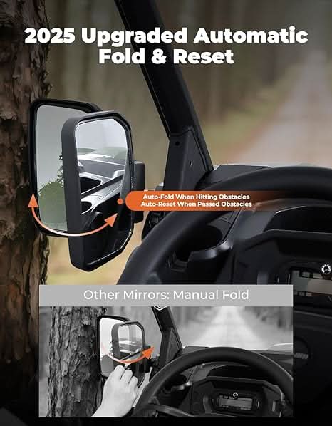 UTV Side Mirrors for Can-Am Defender HD5|7|8|9|10 2016-2026 - Image 3