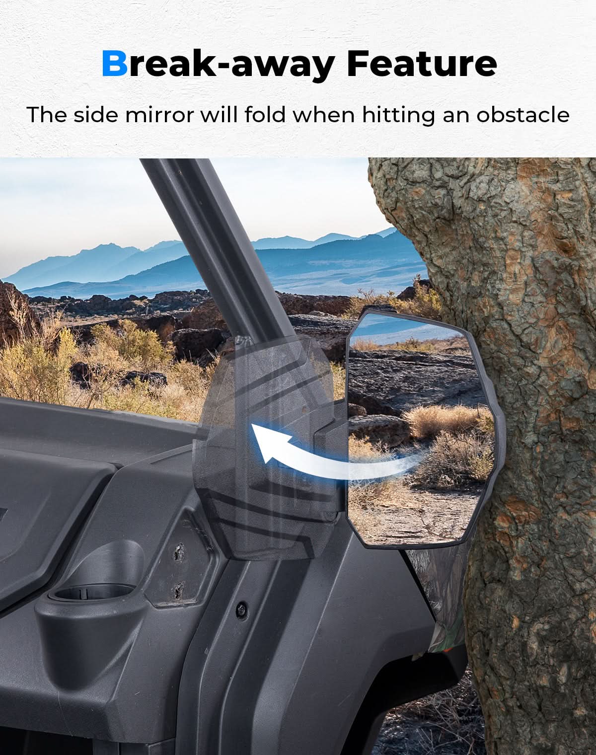 UTV Side Mirrors For CFMOTO UFORCE 1000/1000XL 2019-2026(Not Fit Full Door) - Image 5