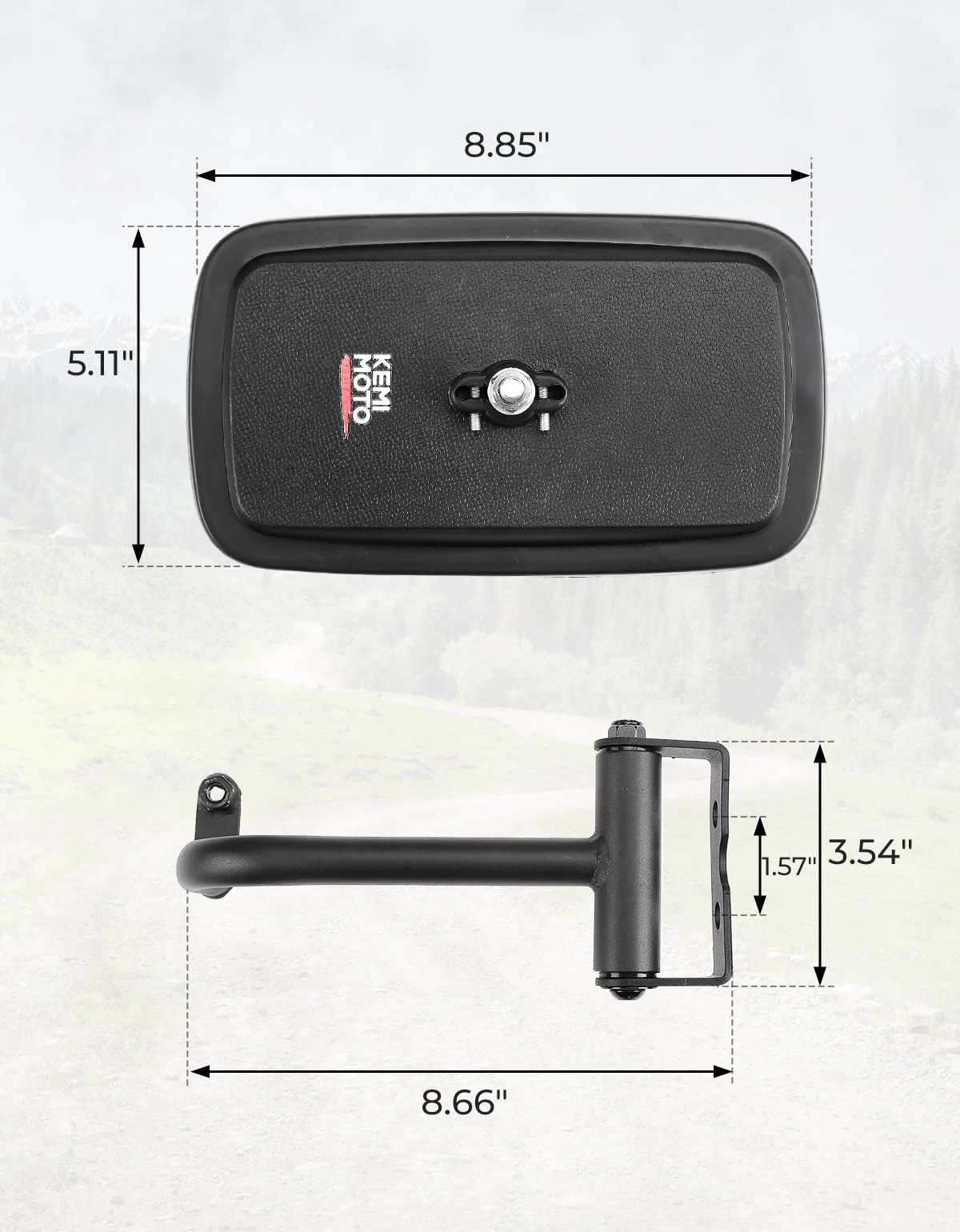 UTV Side Mirrors for Kubota RTV 400/ 500/ X1100/ X1140/ X1100C - Image 7