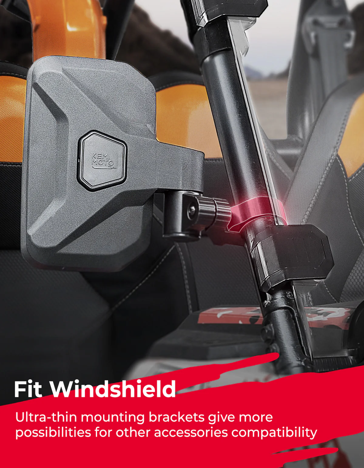 UTV Side Mirrors for Polaris RZR|Can-Am|CFMOTO Zforce - Image 6