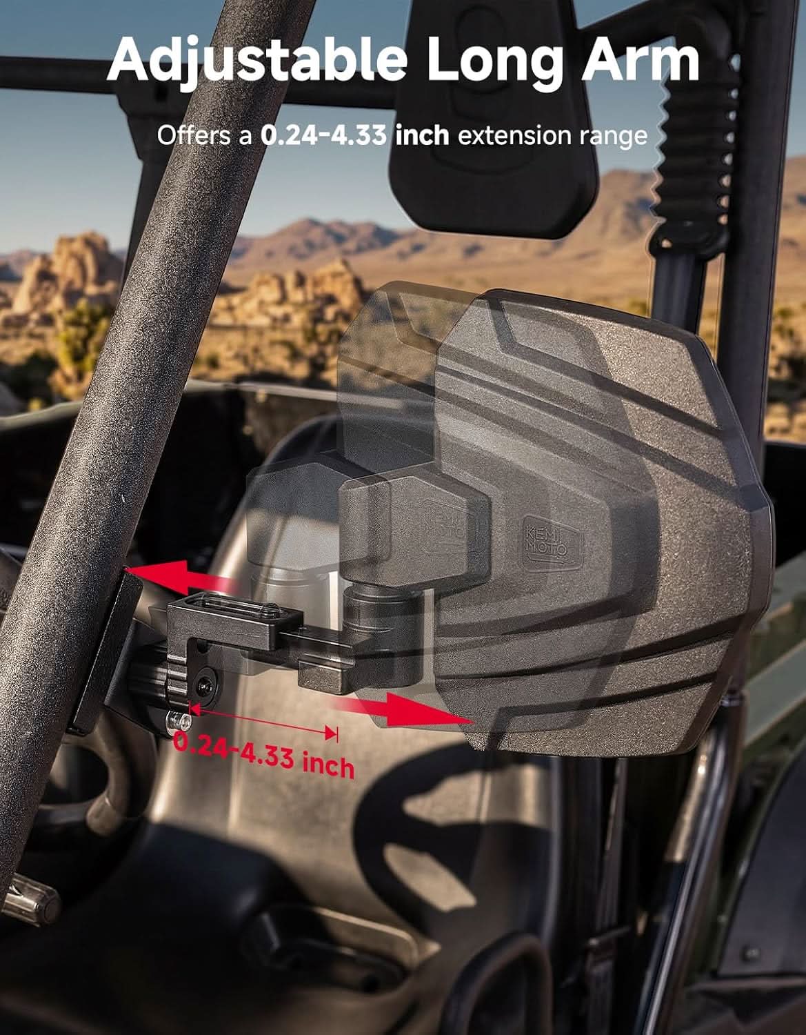 UTV Side Mirrors Larger View For Polaris|CFMOTO|Hisun - Image 2