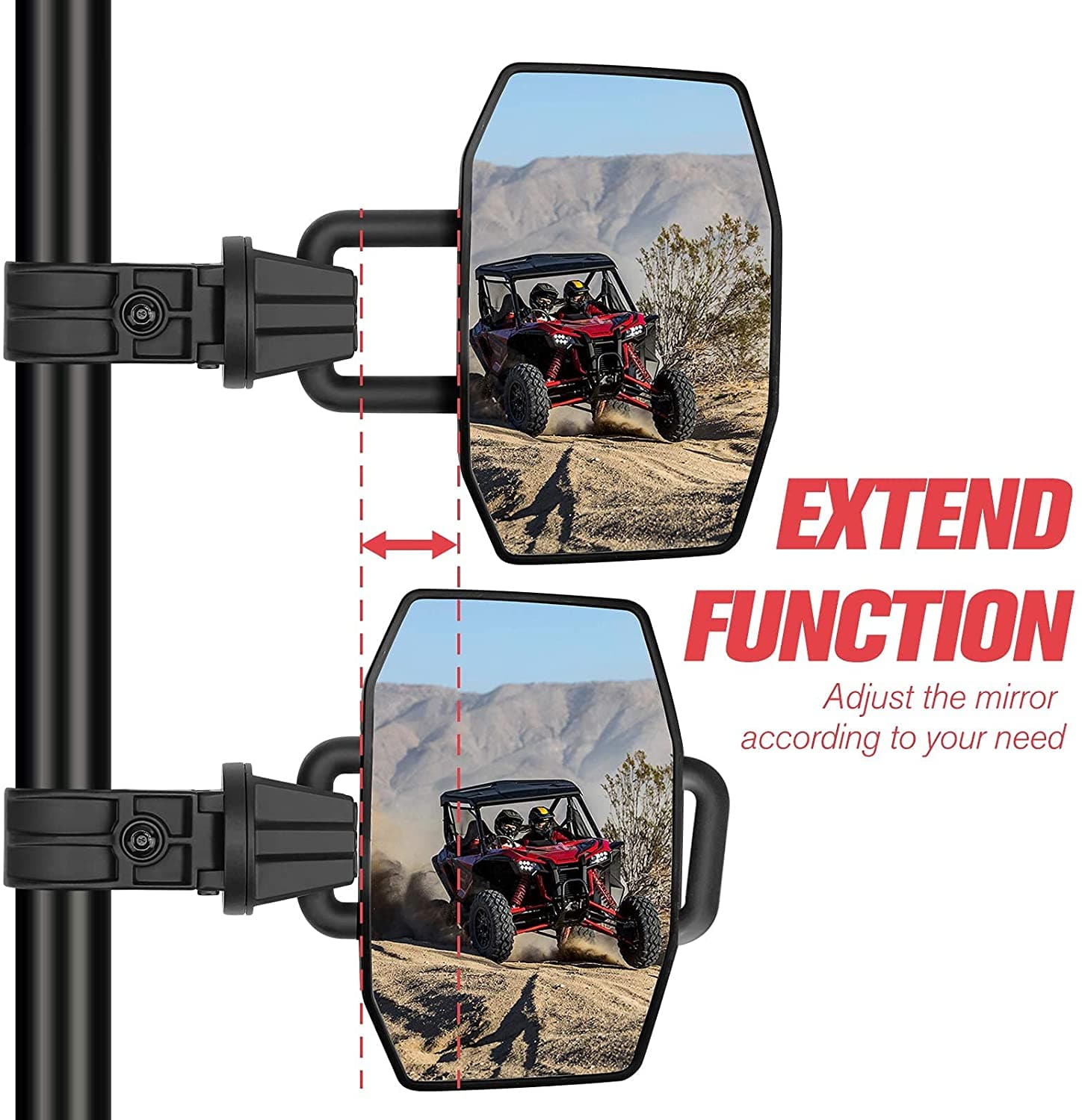 UTV Side Mirrors for RZR/Maverick/Zforce/Pioneer/Talon/Teryx - Image 3