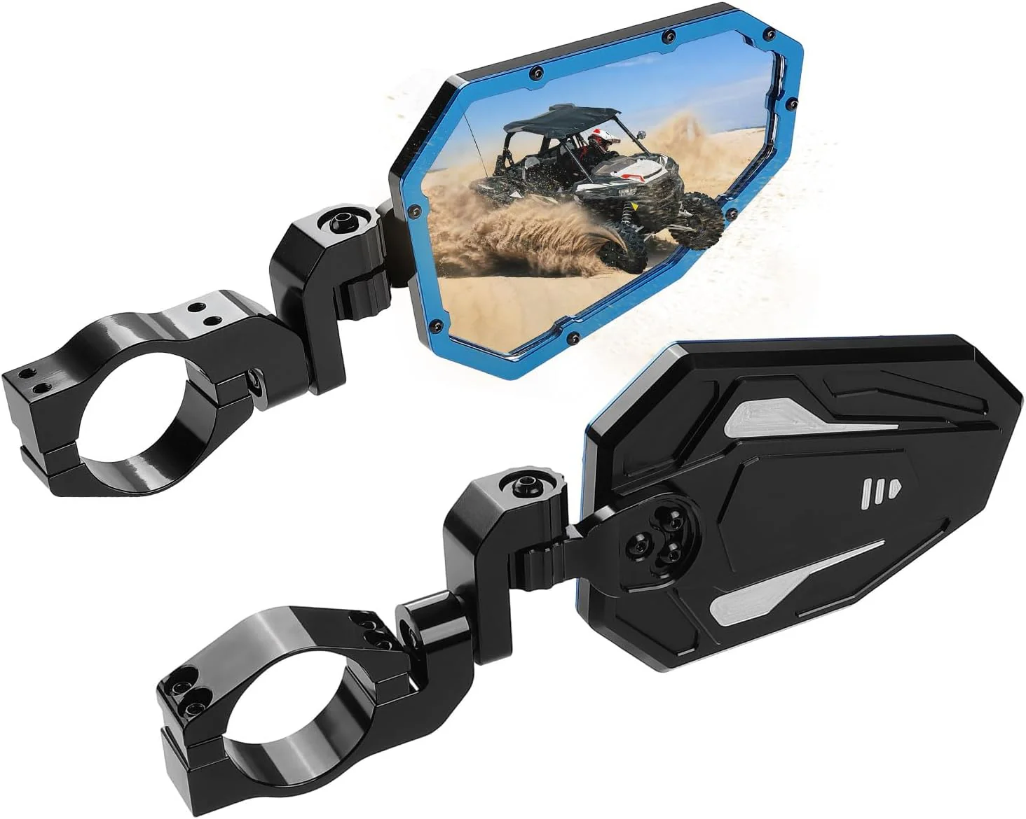 UTV Rear View Side Mirrors for Can Am Maverick X3/ RZR w/ 1.75"-2" roll bar (1 pair) - Image 7