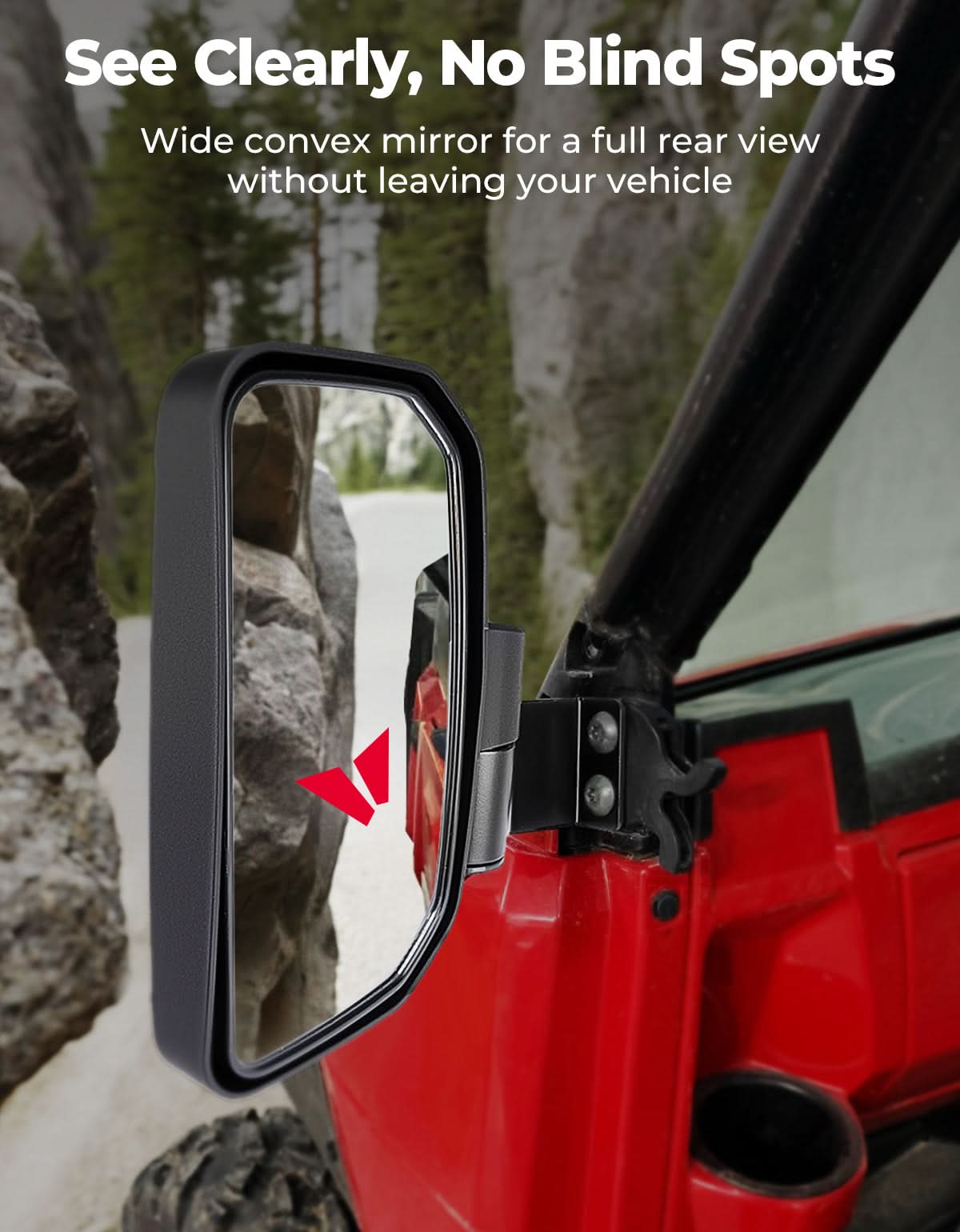 UTV Side View Mirrors for Polaris Ranger 570/500/900 XP (2014-2025) - Image 7