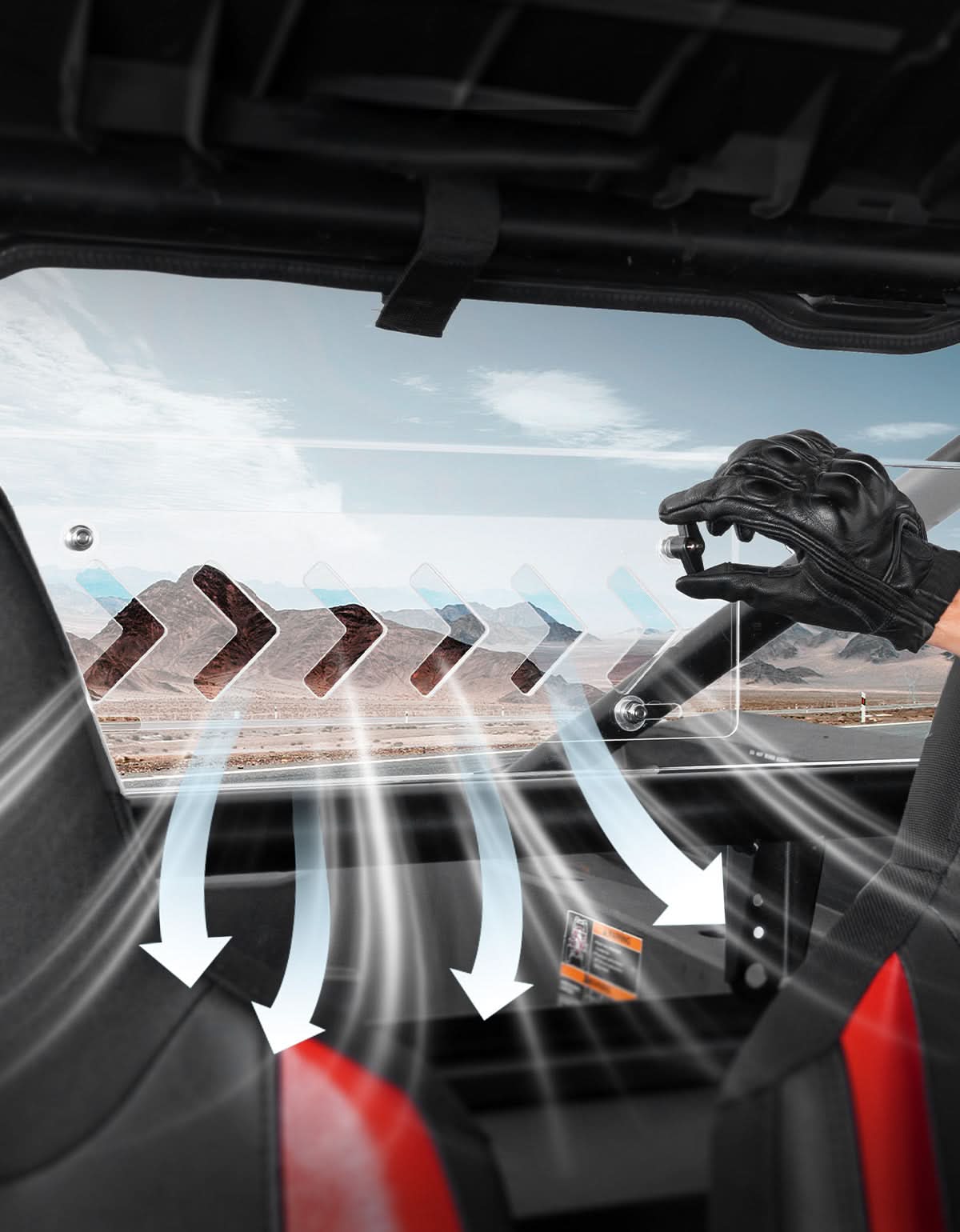 UTV Sliding Vented Clear Rear Windshield for 2024+ Polaris RZR XP 1000 / RZR XP4 1000 - Image 10