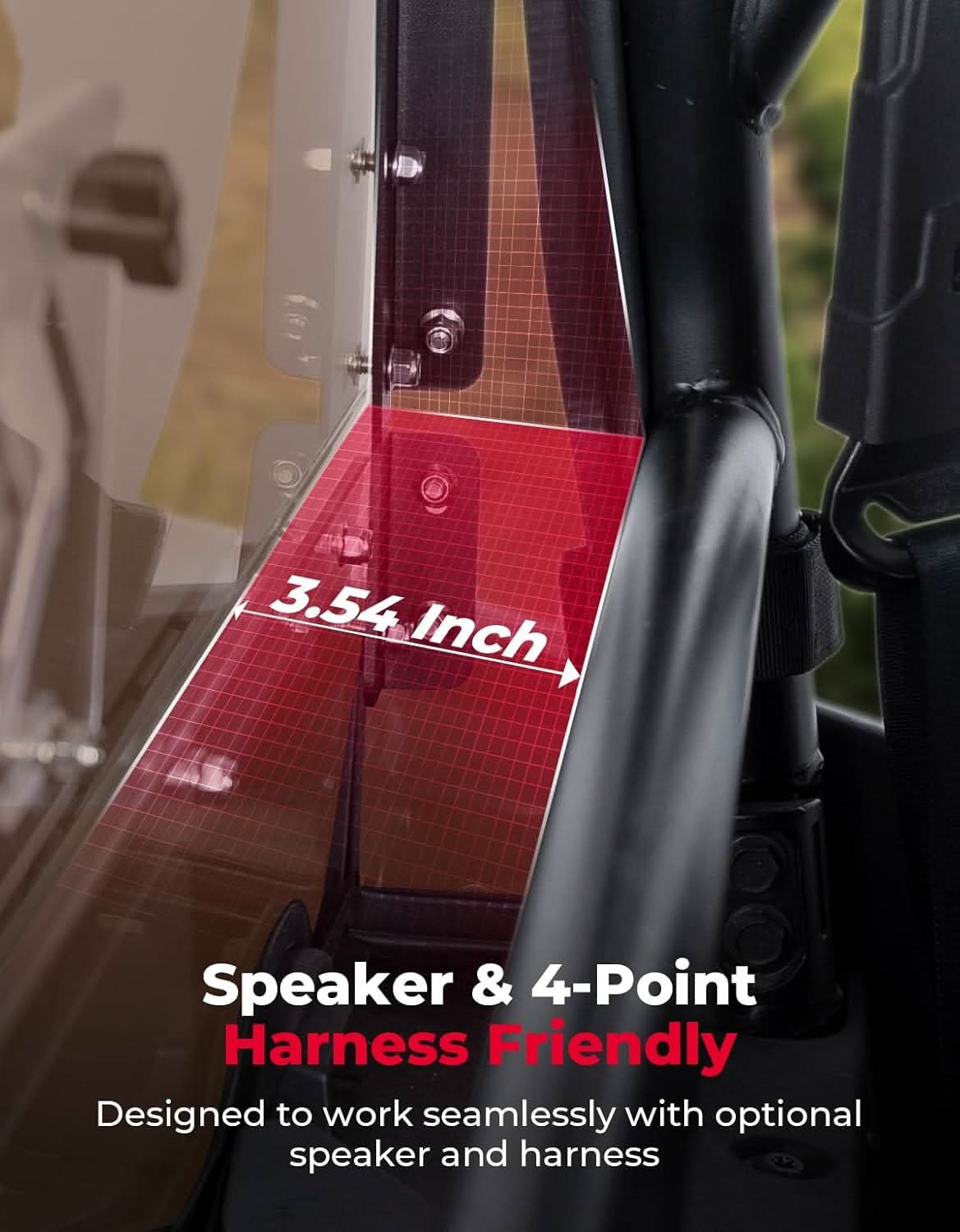 UTV Sliding Vented Tinted Rear Windshield for 2024+ Polaris RZR XP 1000 / RZR XP4 1000 - Image 3